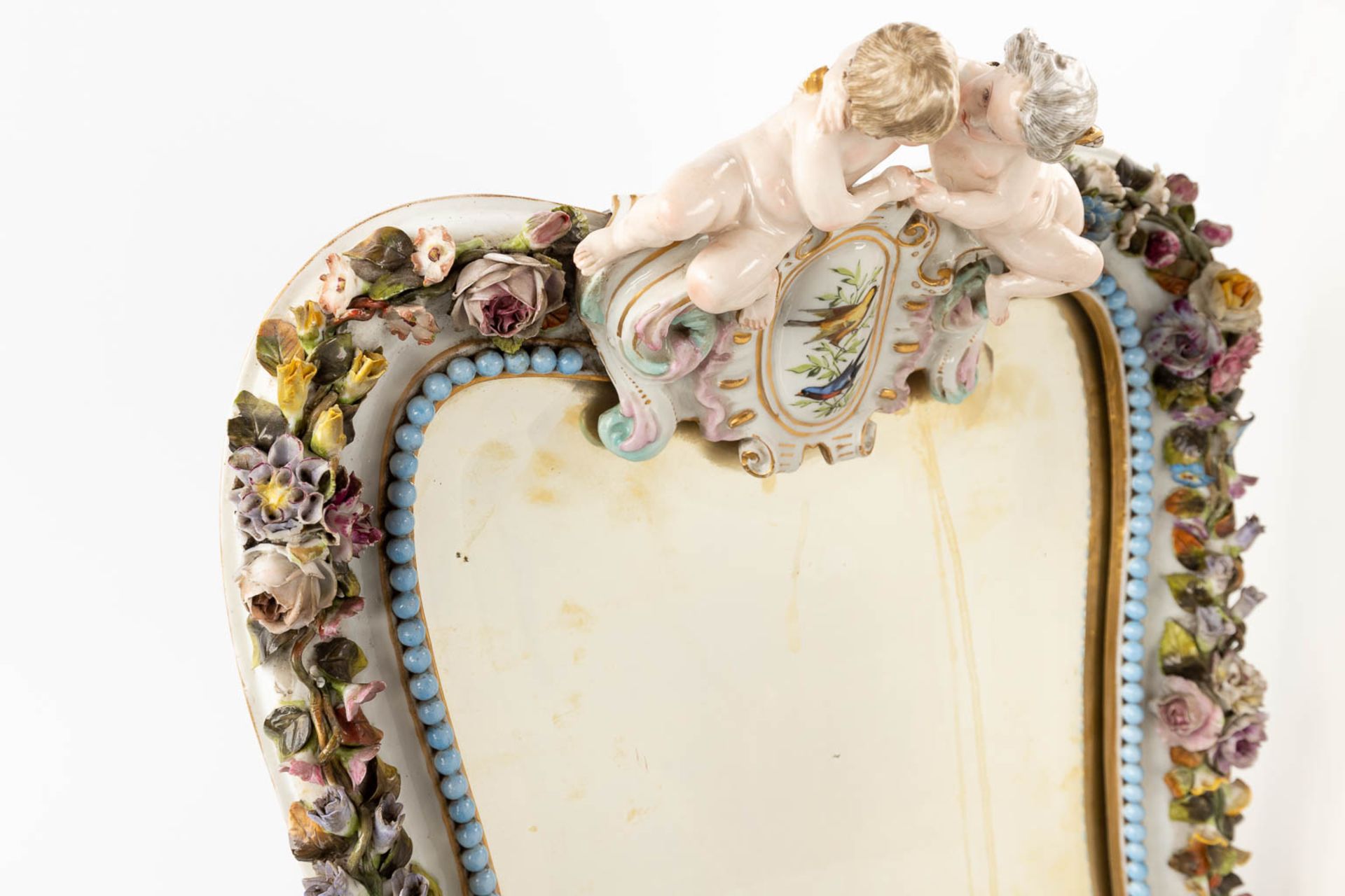 JACOB-PETIT (1796-1868) 'Table Mirror' made of porcelain. 19th C. (W:38 x H:51 cm) - Image 10 of 19