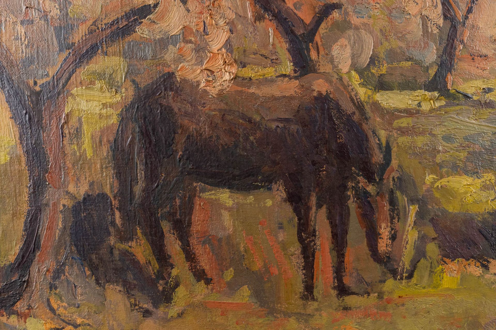 Frits GILTAY (1907-1970) 'Waiting Horse' oil on canvas. (W:70 x H:60 cm) - Image 3 of 6