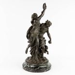 CLODION (1738-1814) 'Bacchantes' patinated bronze. 19th C. (L:25 x W:28 x H:65 cm)
