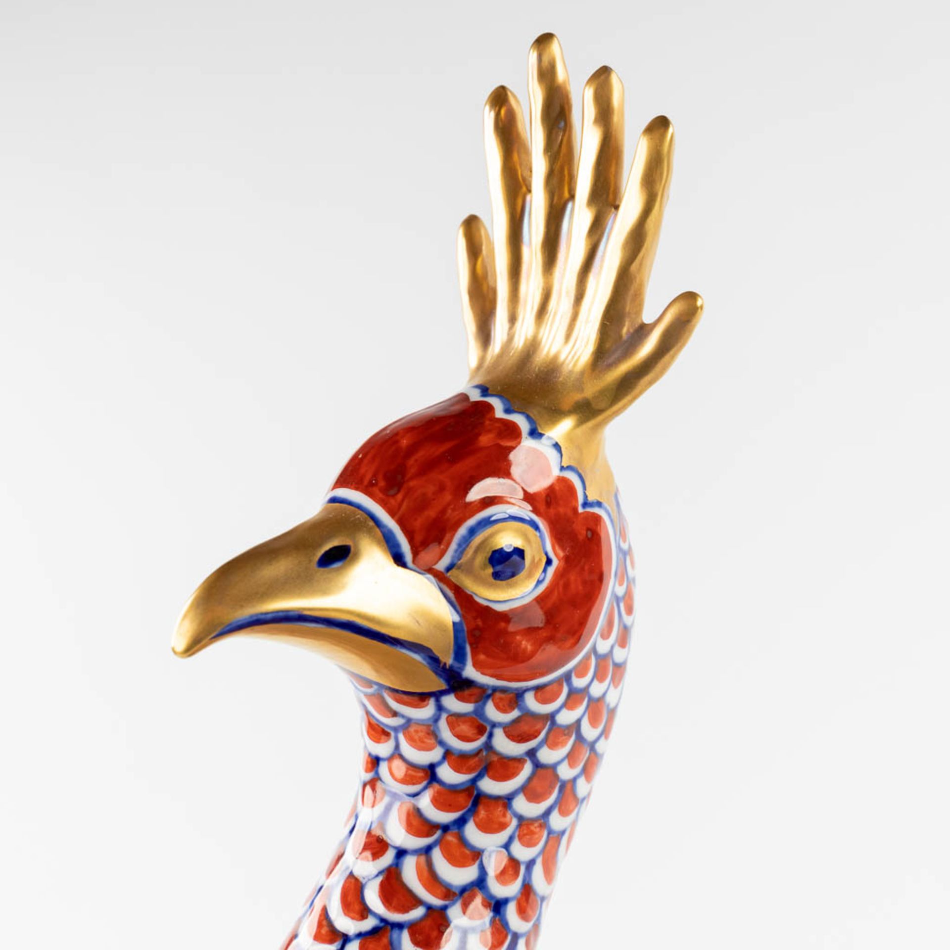 Societa Porcelane Artistice Firenze Italy, a bird, porcelain. (H:51 x D:22 cm) - Image 11 of 13