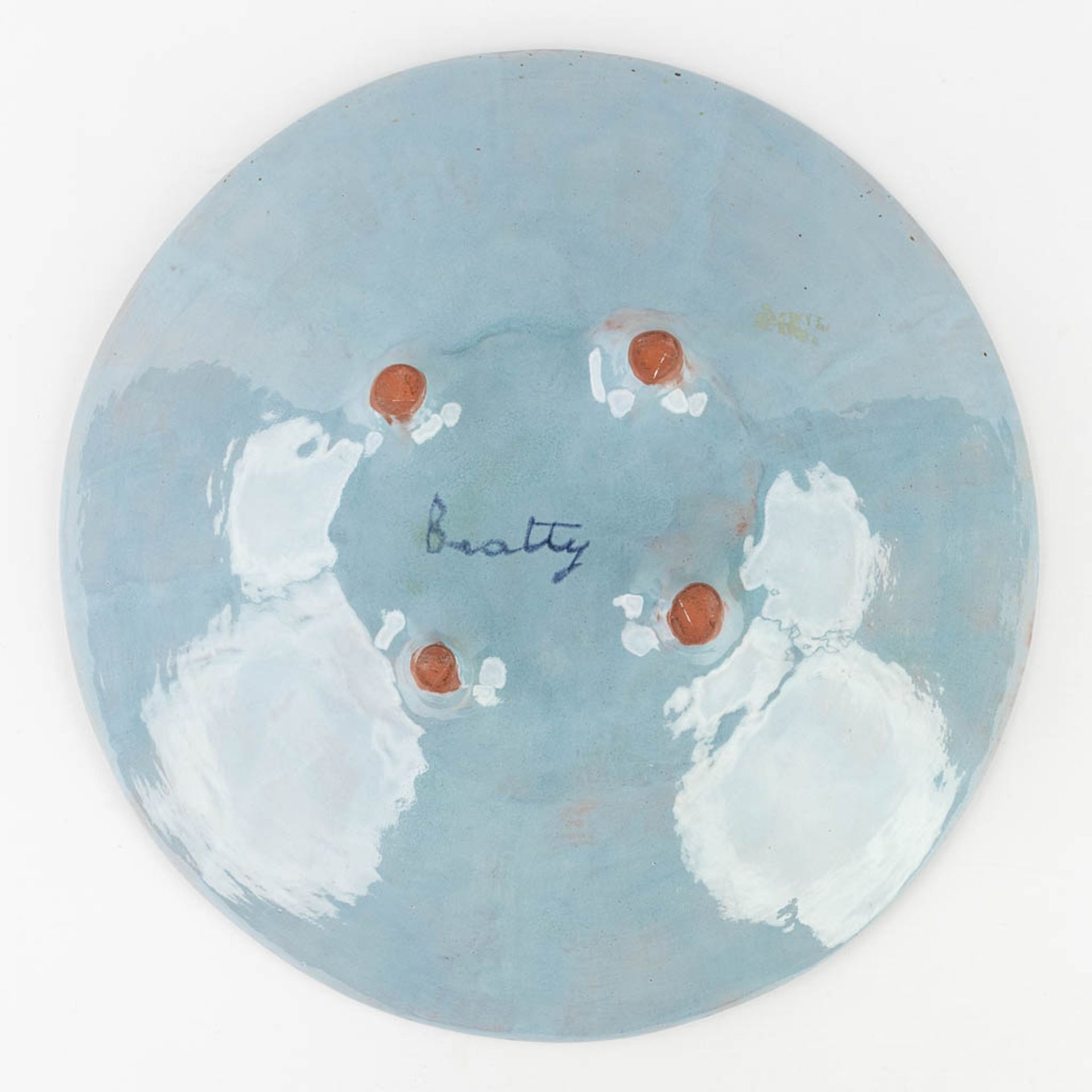 Beatty PERMEKE (1916-1991) 'Bowl' glazed ceramics. (H:8 x D:33,5 cm) - Image 9 of 10