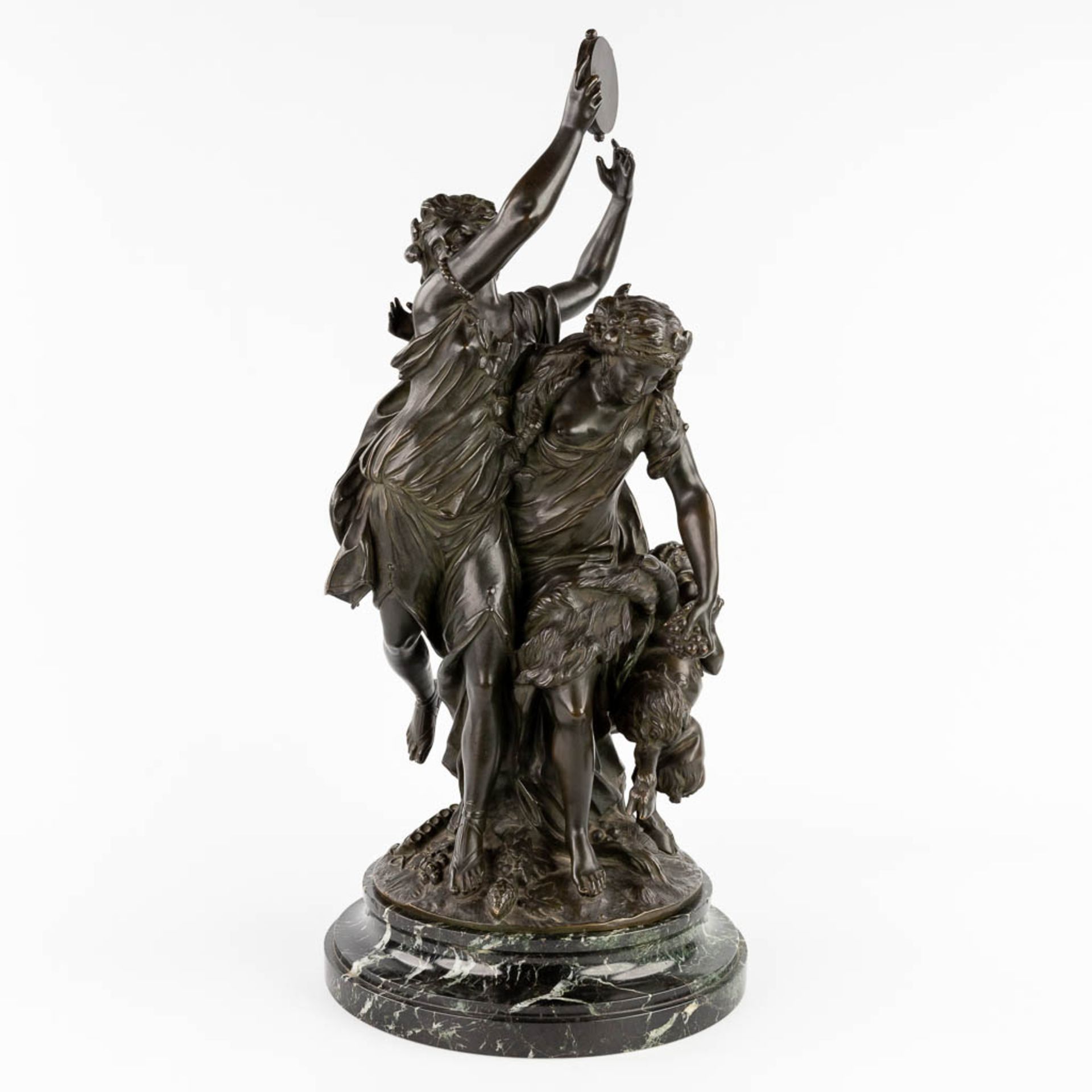 CLODION (1738-1814) 'Bacchantes' patinated bronze. 19th C. (L:25 x W:28 x H:65 cm) - Image 3 of 15