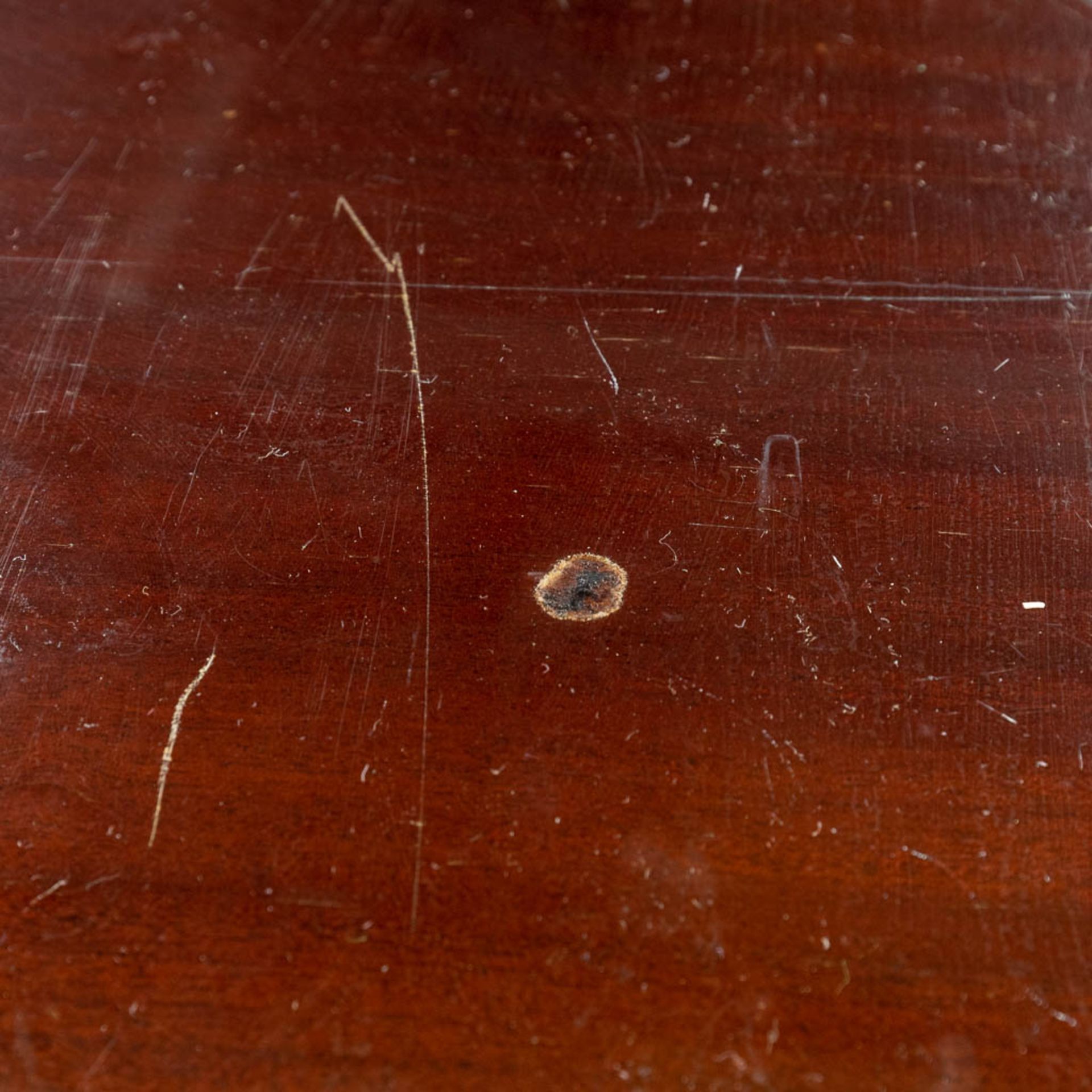 A mid-century coffee table with a glass top, probably teak. (L:30 x W:130 x H:40 cm) - Image 10 of 12