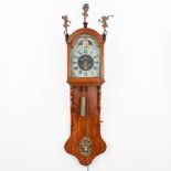 An antique clock, made in Friesland, The Netherlands. 19th C. (L:23 x W:46 x H:153 cm)