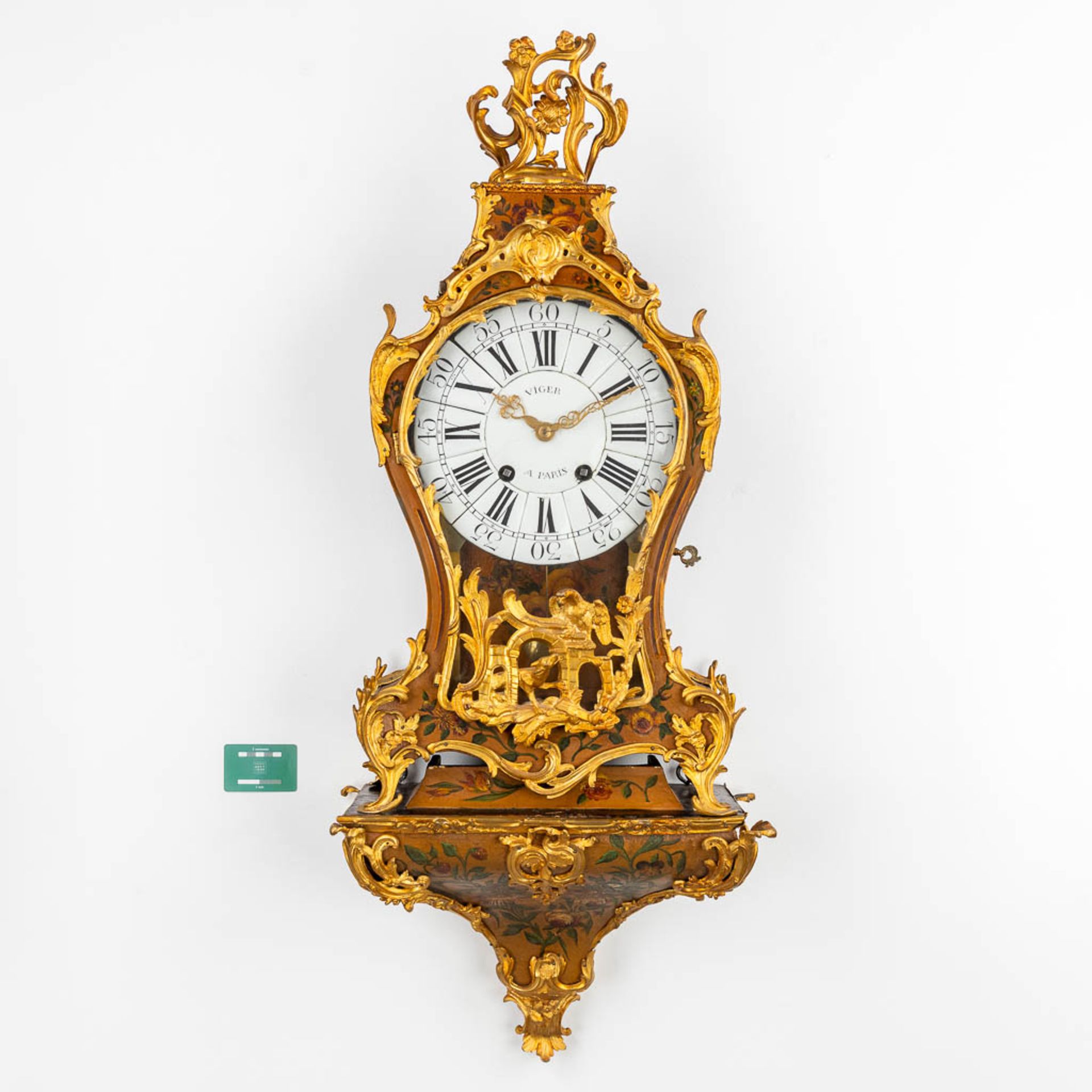 Jacques DUBOIS (c.1693-1763) Cartel Clock mounted with bronze, Louis XV. 18th C (W:47 x H:111 cm) - Bild 2 aus 16
