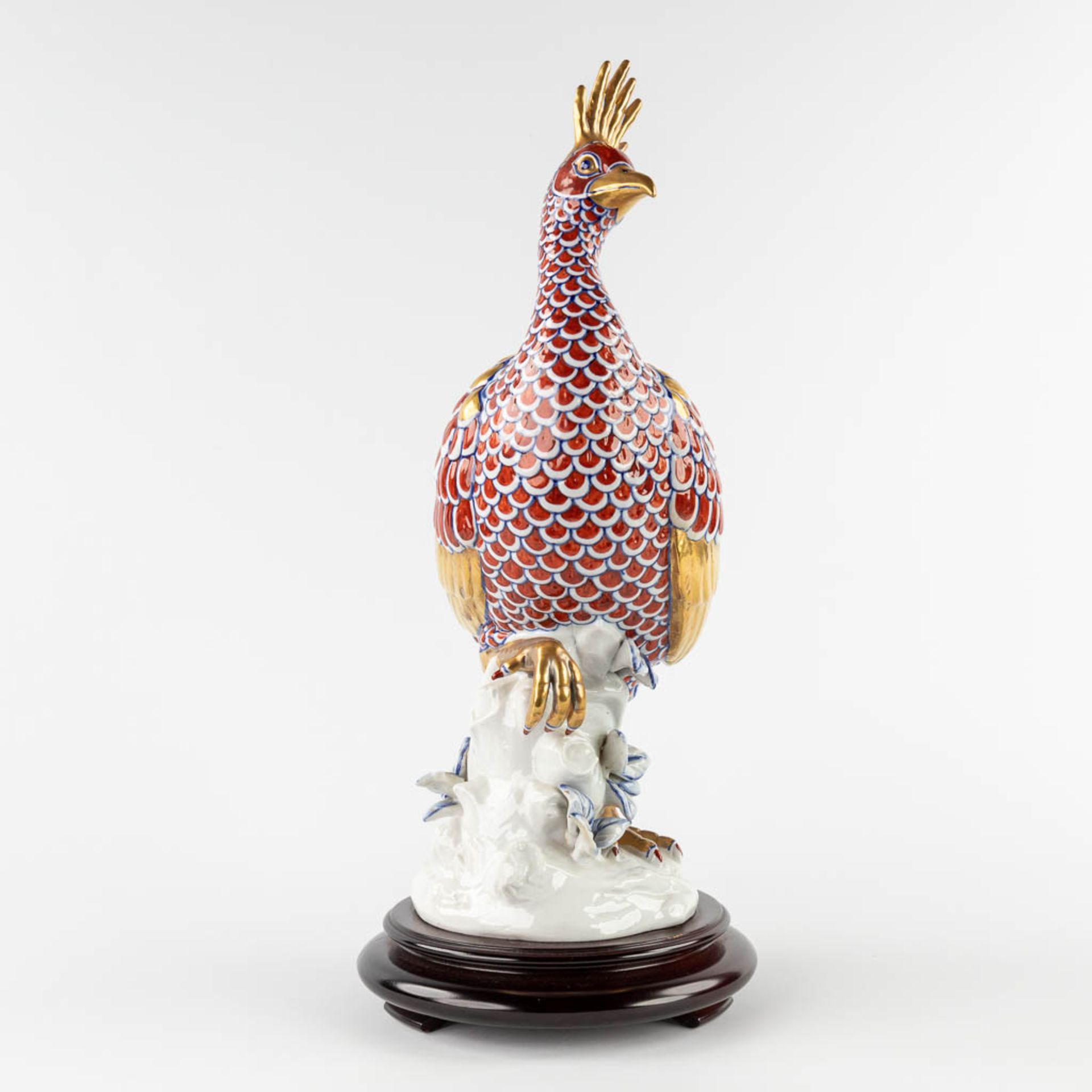 Societa Porcelane Artistice Firenze Italy, a bird, porcelain. (H:51 x D:22 cm) - Image 7 of 13