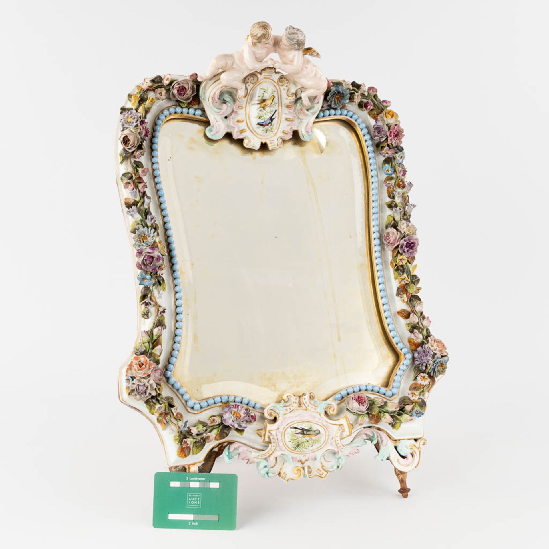 JACOB-PETIT (1796-1868) 'Table Mirror' made of porcelain. 19th C. (W:38 x H:51 cm) - Image 2 of 19