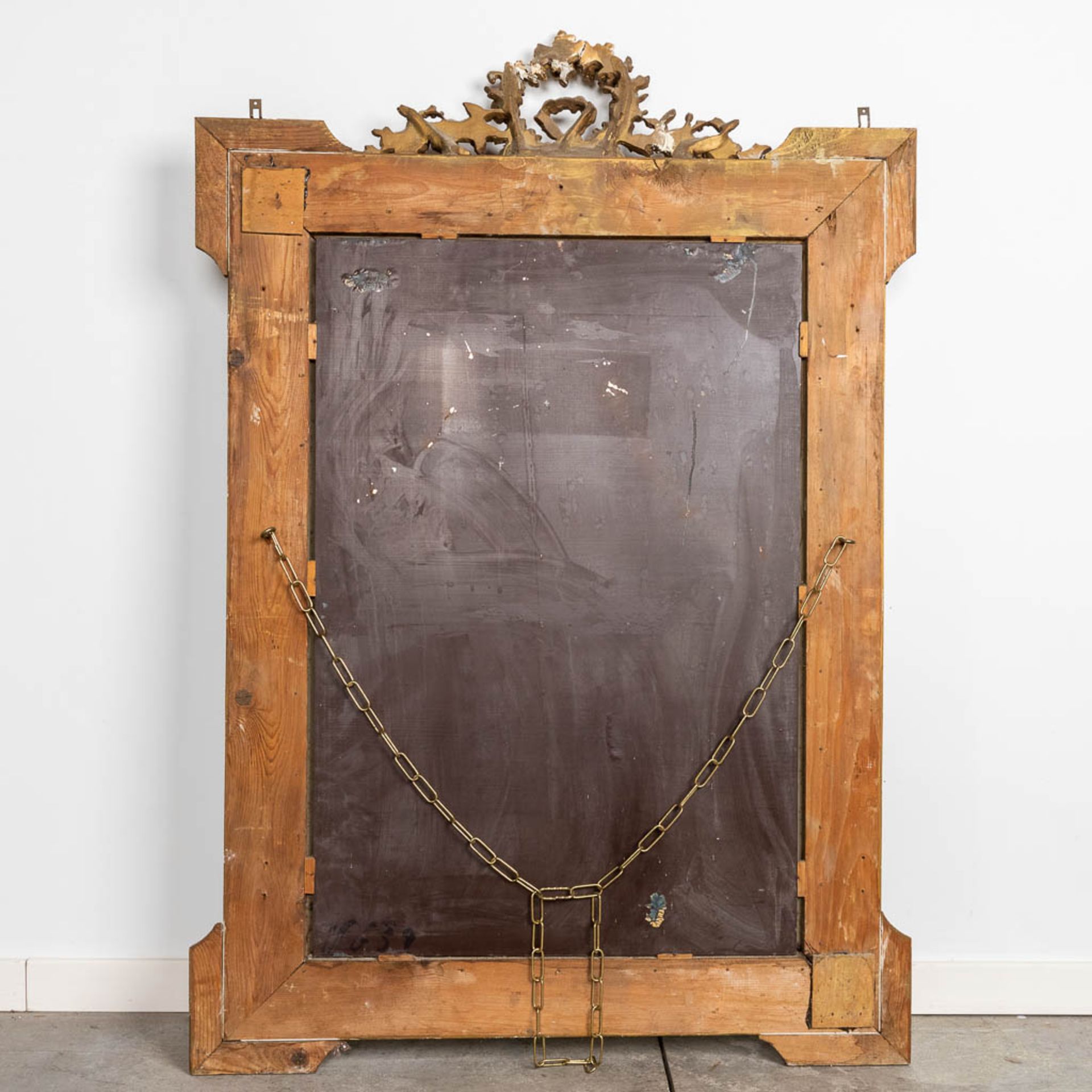 A mirror, decorated with stucco in Louis XVI style. (W:85 x H:125 cm) - Bild 10 aus 11