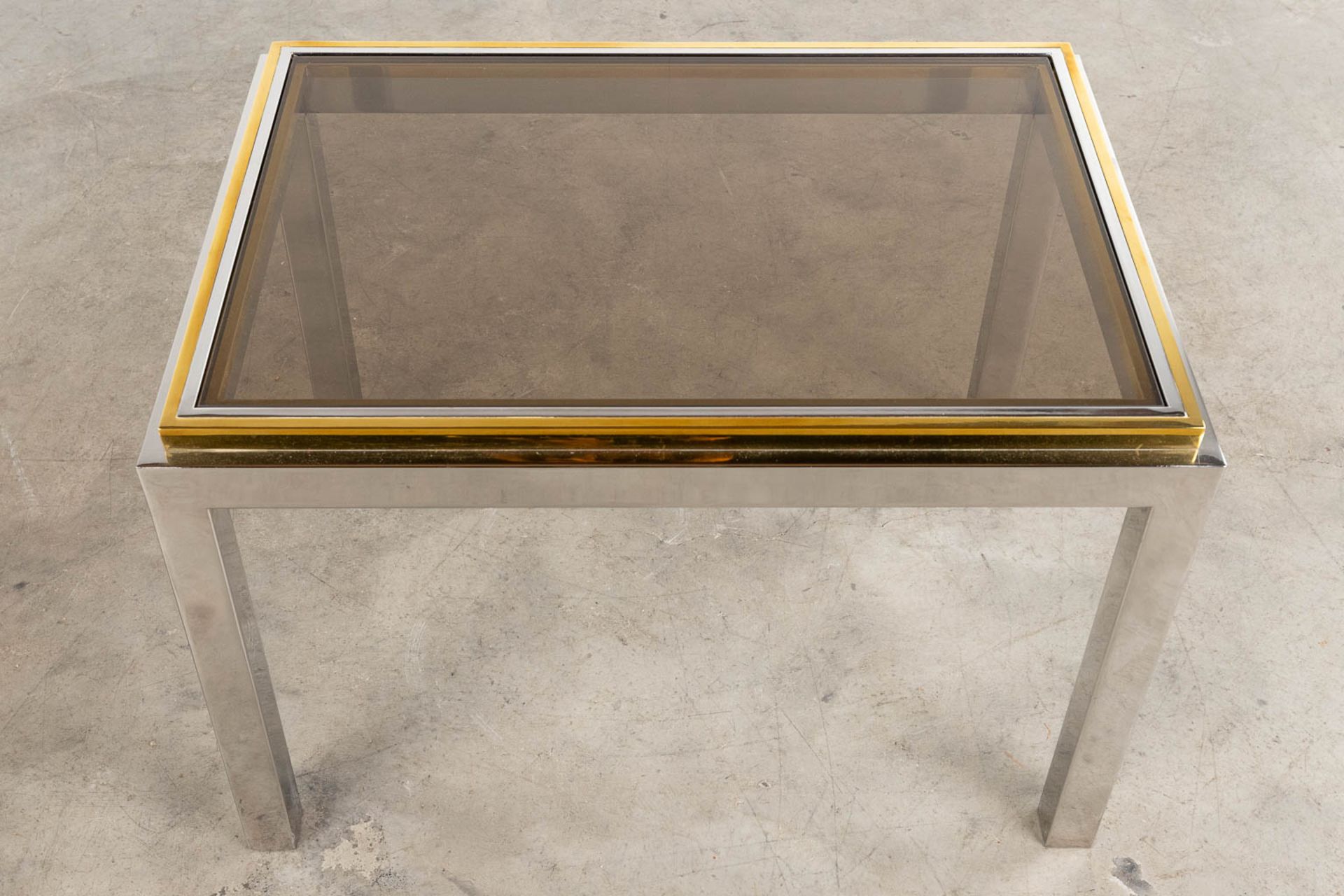 Jean CHARLES (XX-XXI) for Maison Charles, a pair of side tables with a fumé glass top. (L:50 x W:70 - Image 7 of 10