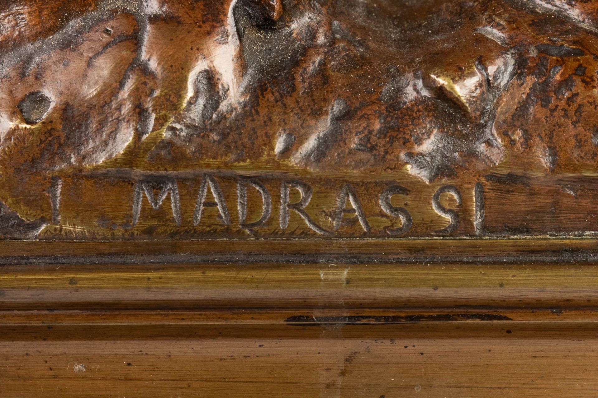 Luca MADRASSI (1848-1919) 'Projet D'Avenir' patinated bronze. (L:30 x W:50 x H:84 cm) - Bild 8 aus 9