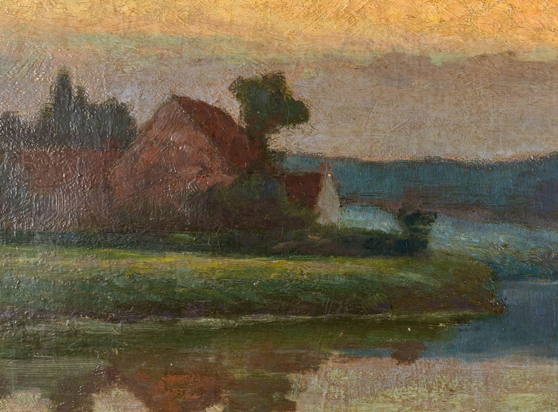 Edgar BYTEBIER (1875-1940) 'Landscape' oil on canvas. (W:79 x H:54,5 cm) - Image 4 of 6
