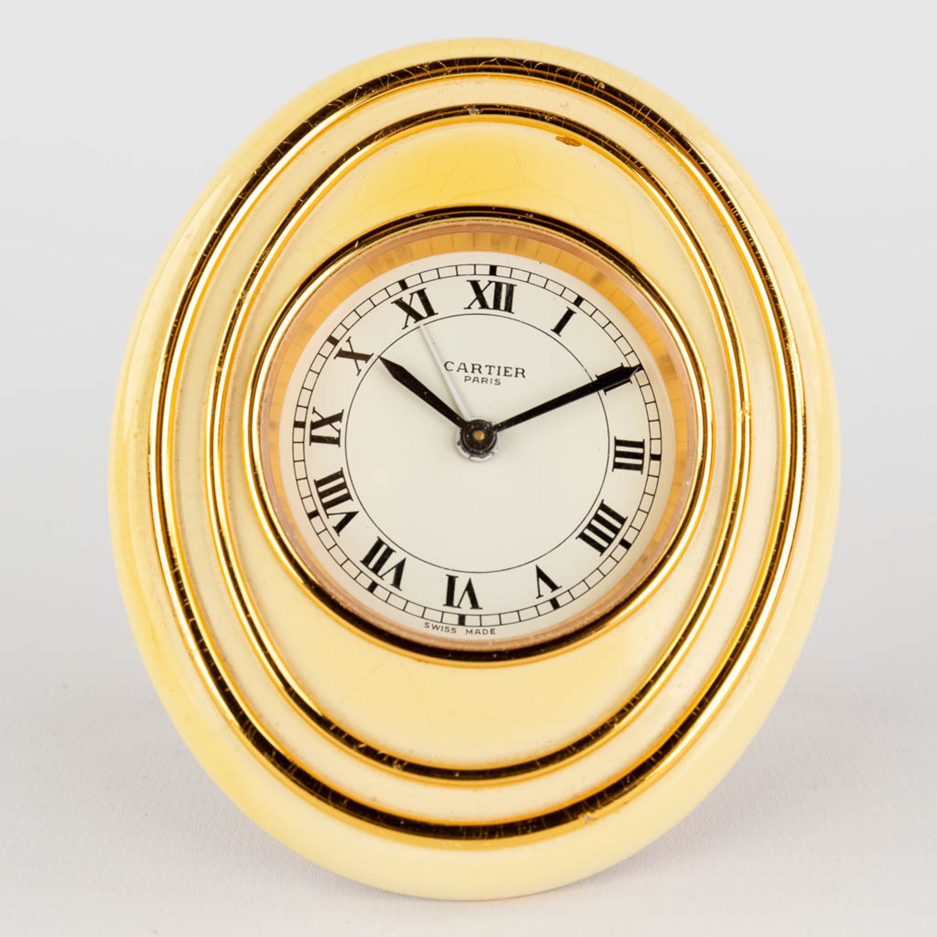 Cartier, a travel alarm clock, 7511 with the original box. - Bild 10 aus 17