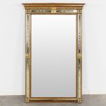 A Venetian mirror, cut glass and wood. 1900. (W:89 x H:141 cm)