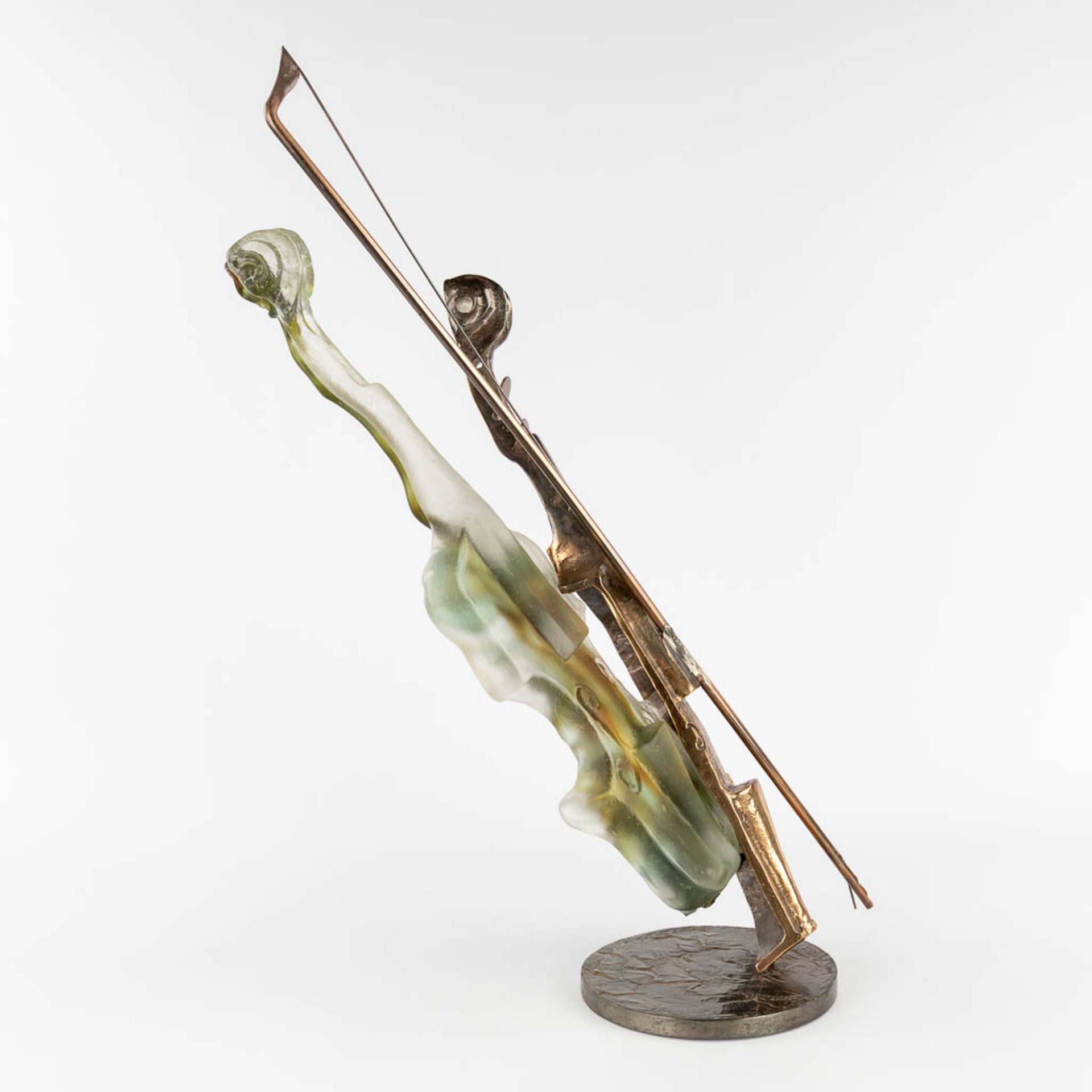 Yves LOHE (1947) 'Violin' bronze and glass. (L:26 x W:40 x H:72 cm) - Image 5 of 13