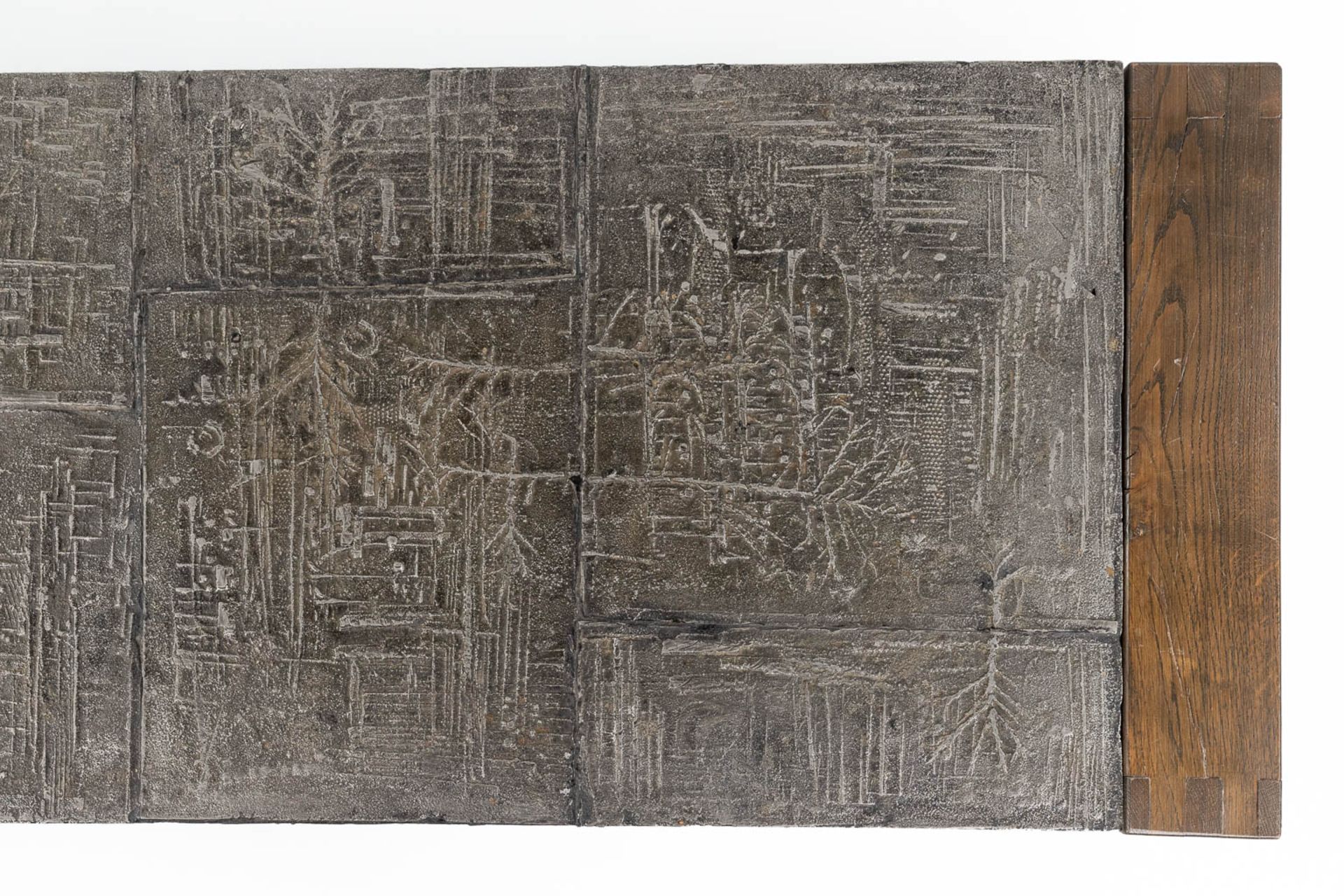 Pia MANU (XX) 'Coffee Table' metal on a wood frame, circa 1960. (L:64,5 x W:199 x H:30 cm) - Image 6 of 15