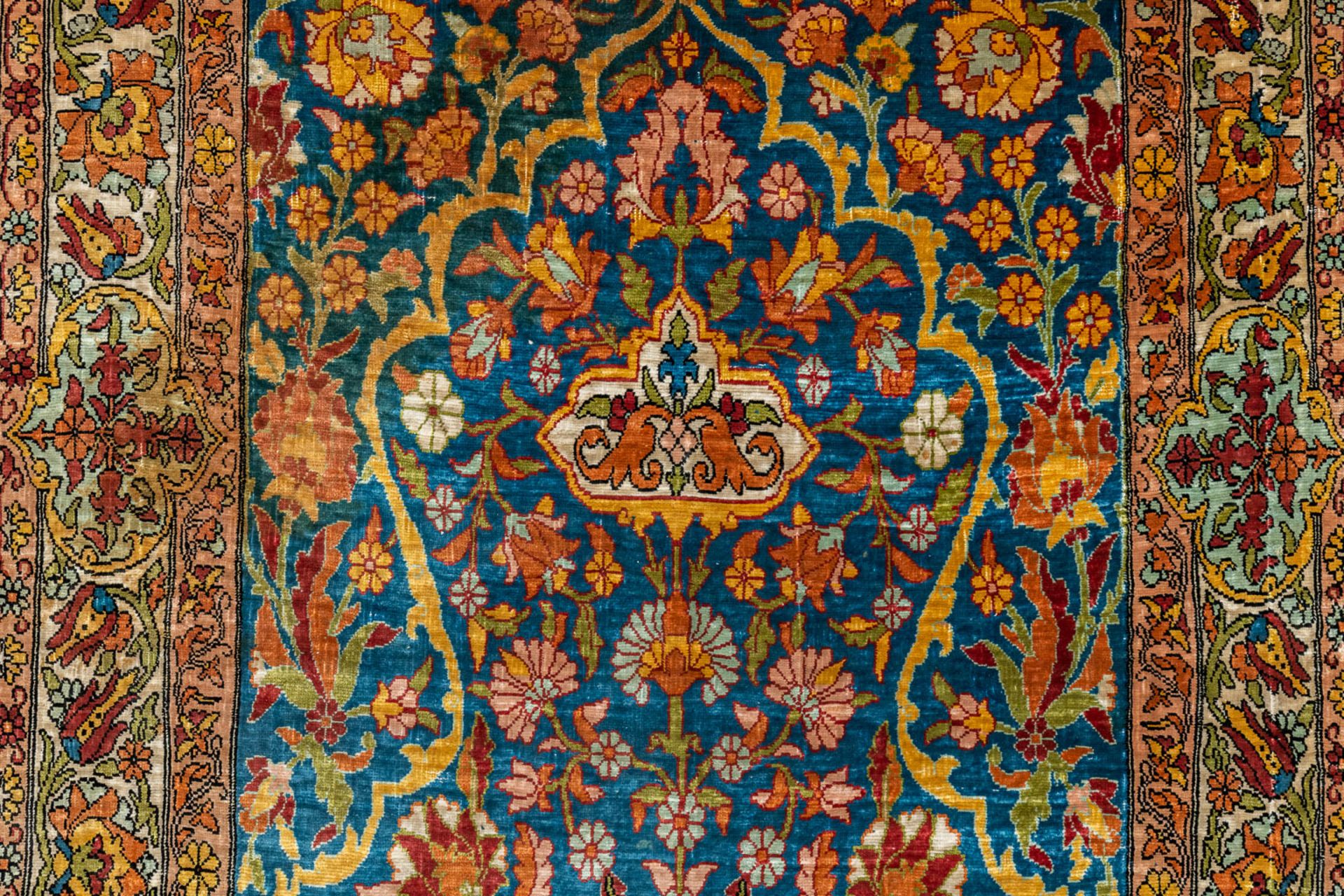 An Oriental hand-made carpet, Ghoum, Signed. (L:108 x W:60 cm) - Bild 5 aus 11