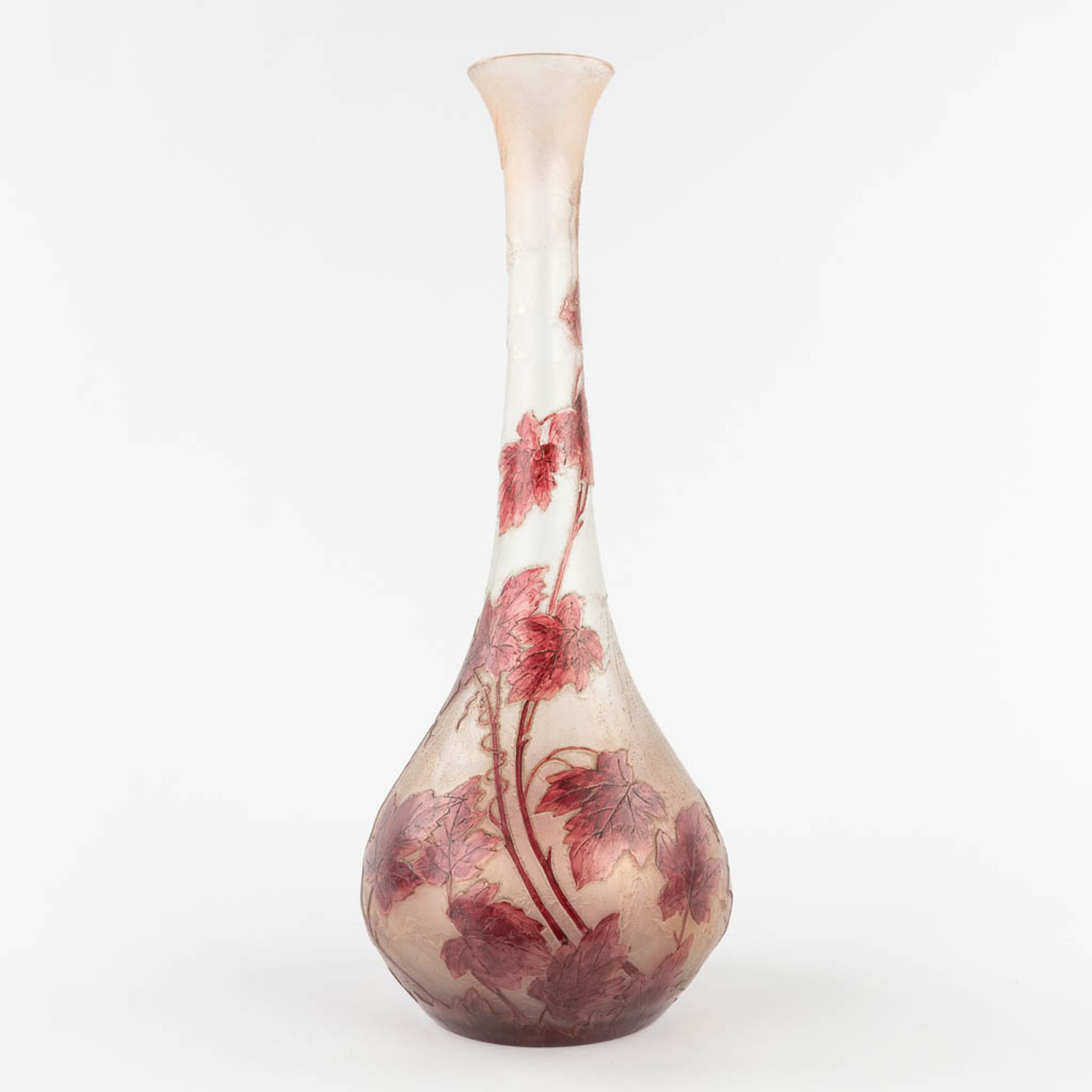 François-Théodore LEGRAS (1839-1916) 'Soliflore' Pâte-de-verre glass. (H:40 x D:15 cm)