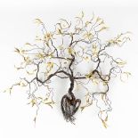 Daniel D'HAESELEER (XX) 'Wall decoration' in the shape of a tree. Brass. (W:70 x H:70 cm)