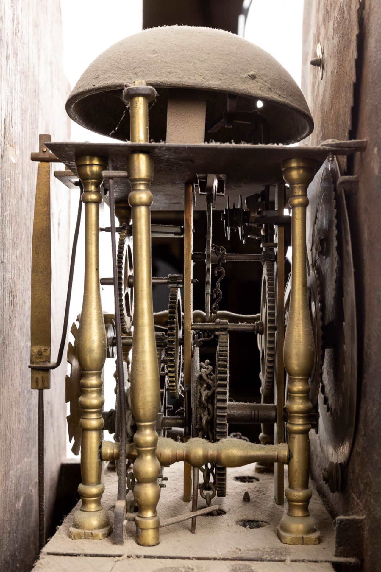 An antique clock, made in Friesland, The Netherlands. 19th C. (L:23 x W:46 x H:153 cm) - Image 16 of 16