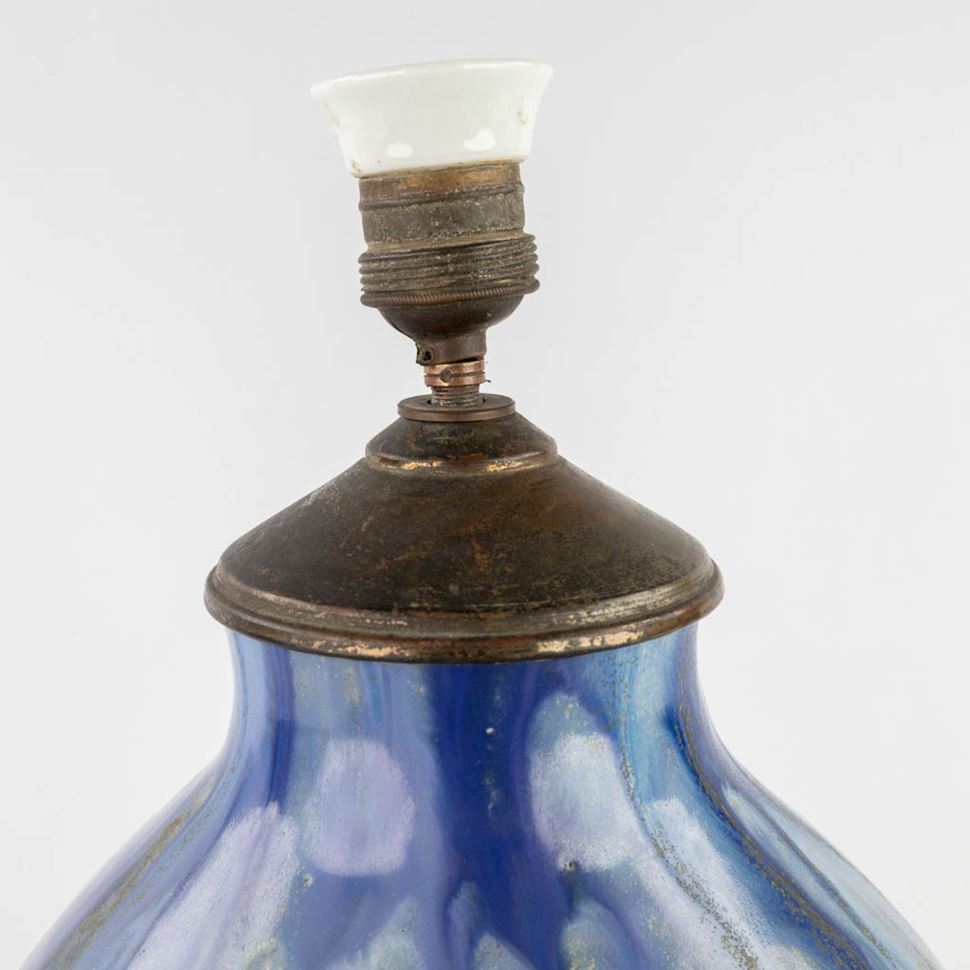 Roger GUERIN (1896-1954) 'Lamp base' glazed grès. (H:38 x D:26 cm) - Image 6 of 9