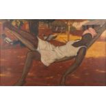 Jean BOUCHAUD (1891-1977) 'Siesta' oil on canvas, maroufled on a panel. (W:116 x H:74 cm)