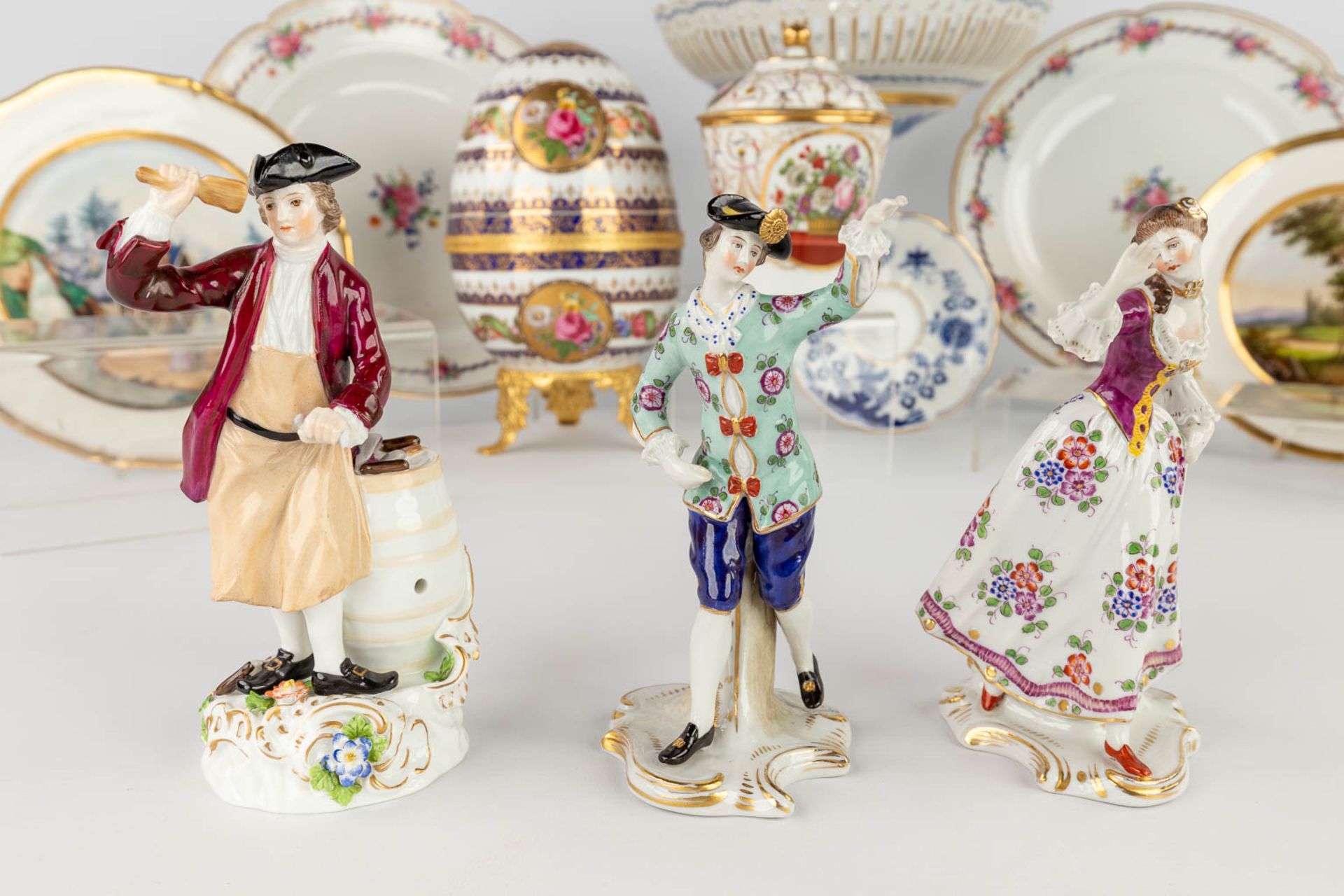 A large collection of porcelain items and table accessories of multiple marks. 19th and 20th C. (H:2 - Image 23 of 36