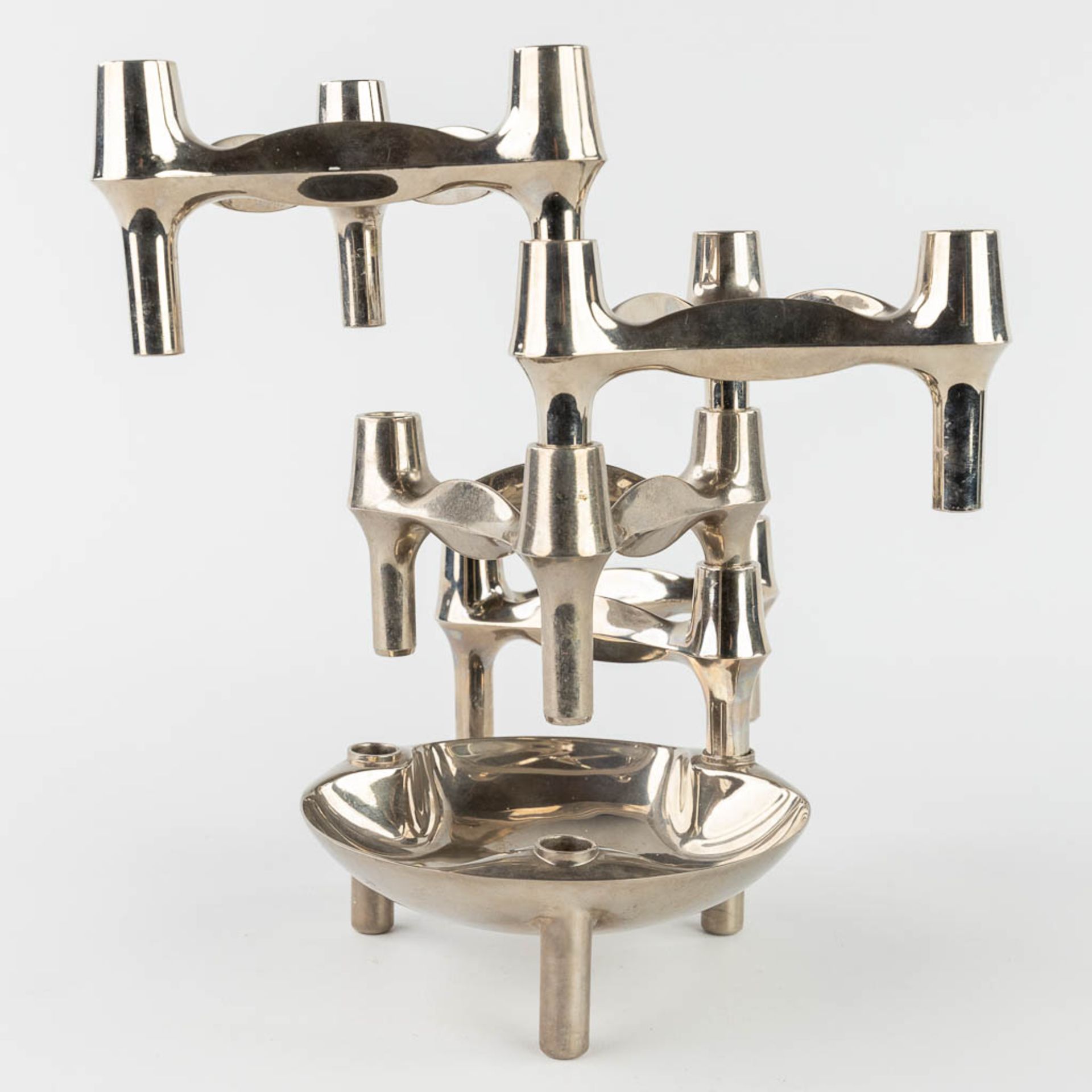 4 candlesticks and a bowl, BMF/Nagel. (H:5 x D:13,5 cm) - Image 5 of 10