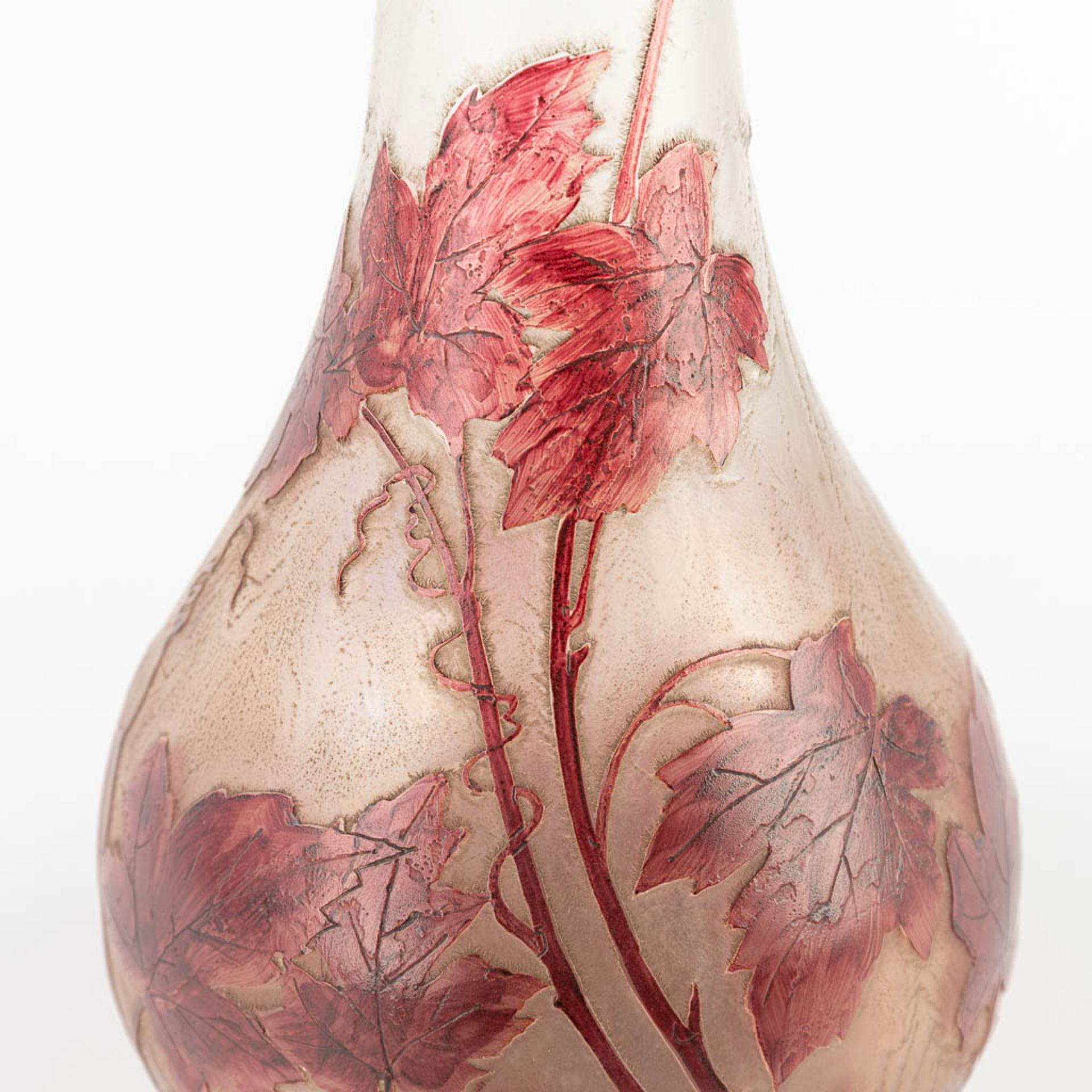 François-Théodore LEGRAS (1839-1916) 'Soliflore' Pâte-de-verre glass. (H:40 x D:15 cm) - Image 11 of 12