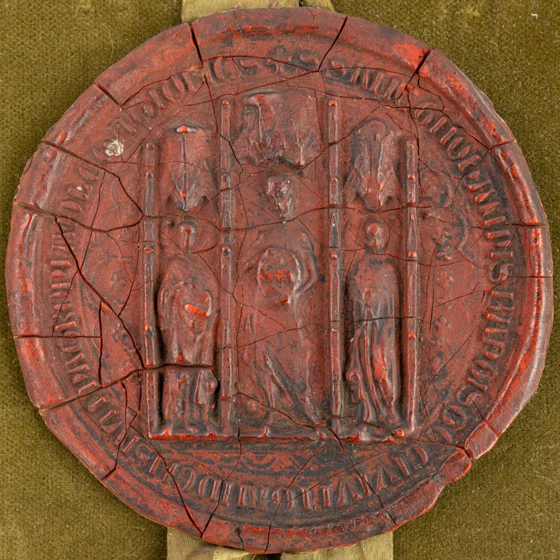 An antique wax seal, probably made in The Netherlands. (W:16 x H:19,5 cm) - Image 4 of 6