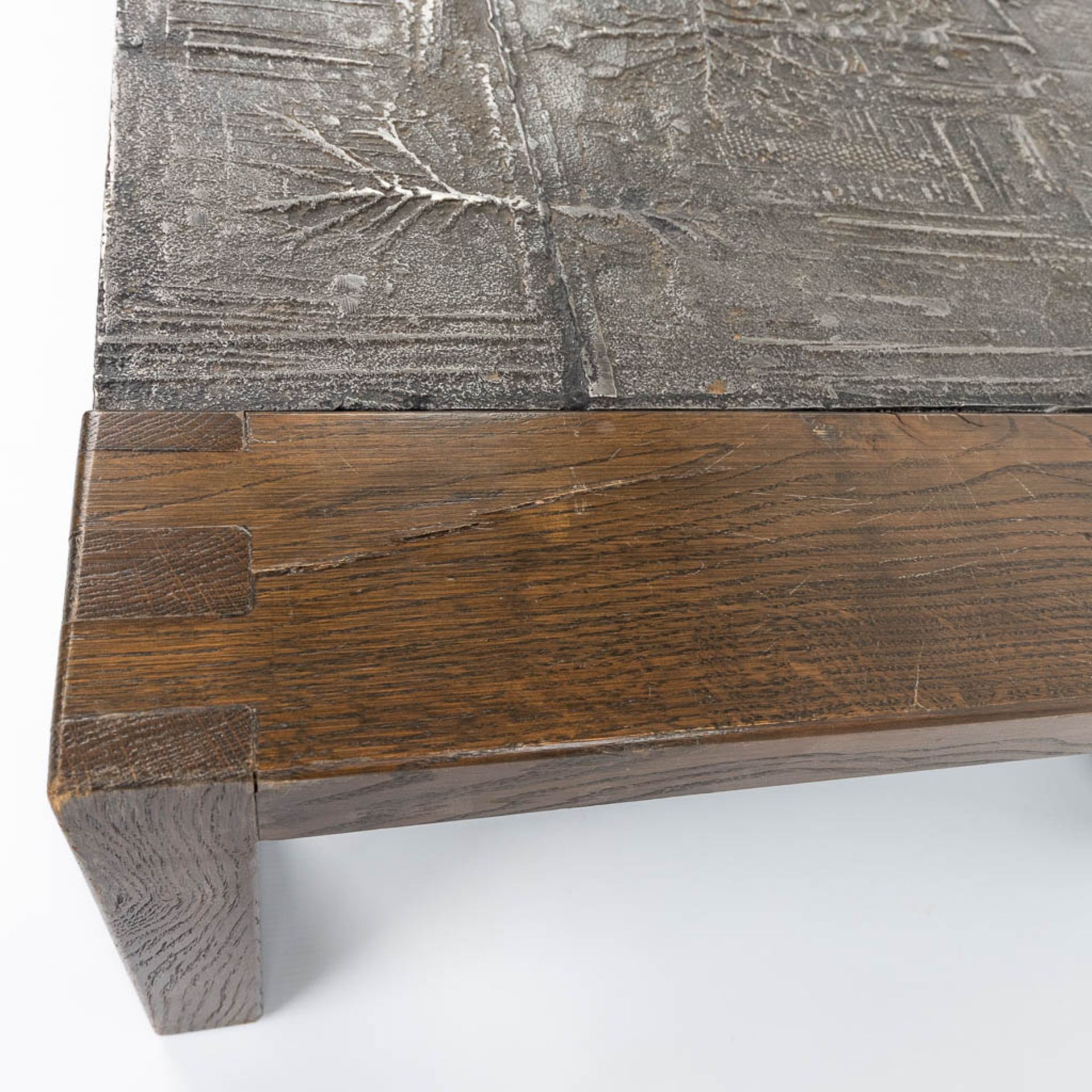 Pia MANU (XX) 'Coffee Table' metal on a wood frame, circa 1960. (L:64,5 x W:199 x H:30 cm) - Image 11 of 15
