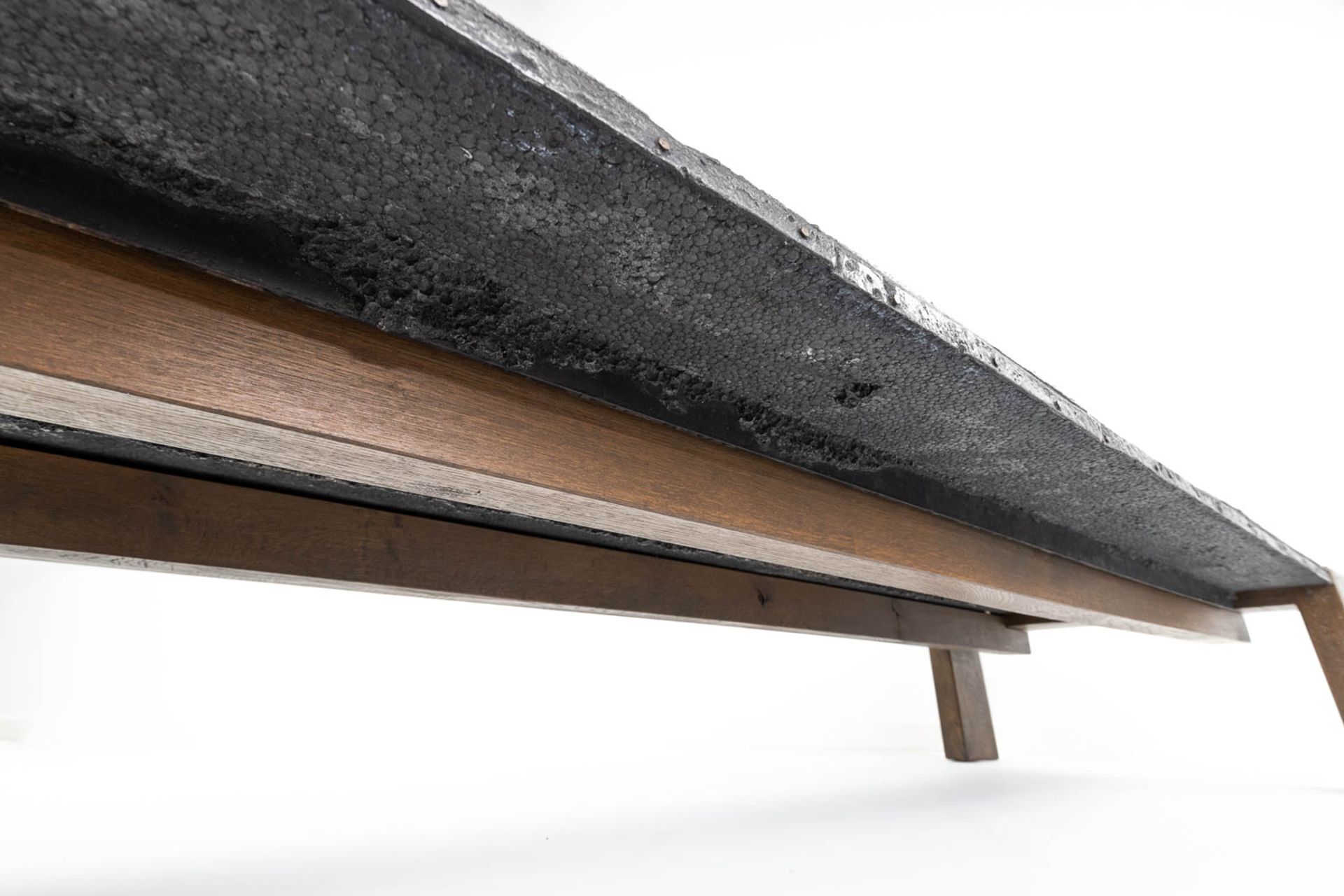 Pia MANU (XX) 'Coffee Table' metal on a wood frame, circa 1960. (L:64,5 x W:199 x H:30 cm) - Image 15 of 15