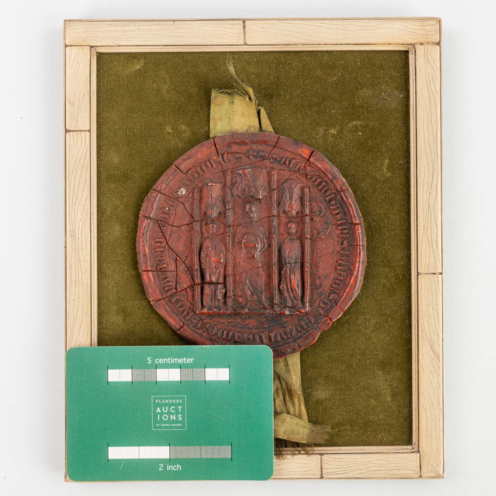 An antique wax seal, probably made in The Netherlands. (W:16 x H:19,5 cm) - Image 2 of 6
