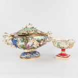 Capodimonte faience, a collection of 2 items, Italy circa 1970. (L:22 x W:52 x H:32 cm)