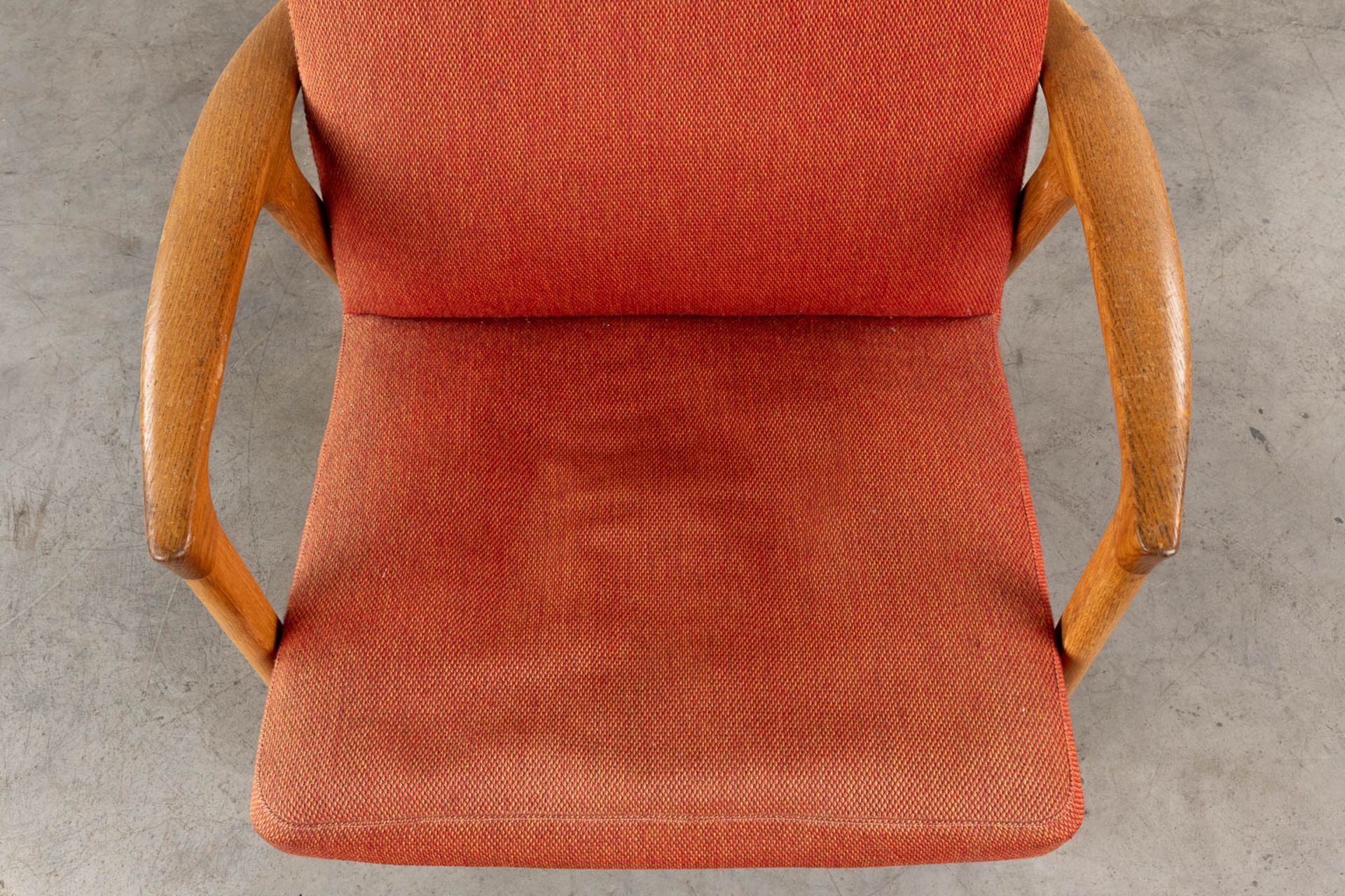 Alf SVENSSON (1923-1992) A mid-century 'Highback' armchair, wood and fabric. Circa 1960. (L:73 x W:8 - Image 7 of 13