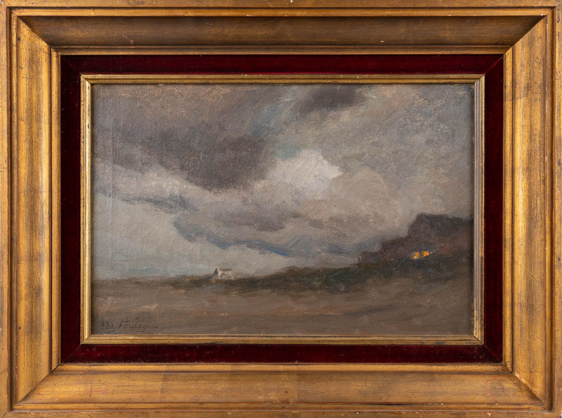 Edgard FARASYN (1858-1938) 'View of the beach' oil on canvas. (W:53 x H:35 cm) - Image 3 of 6