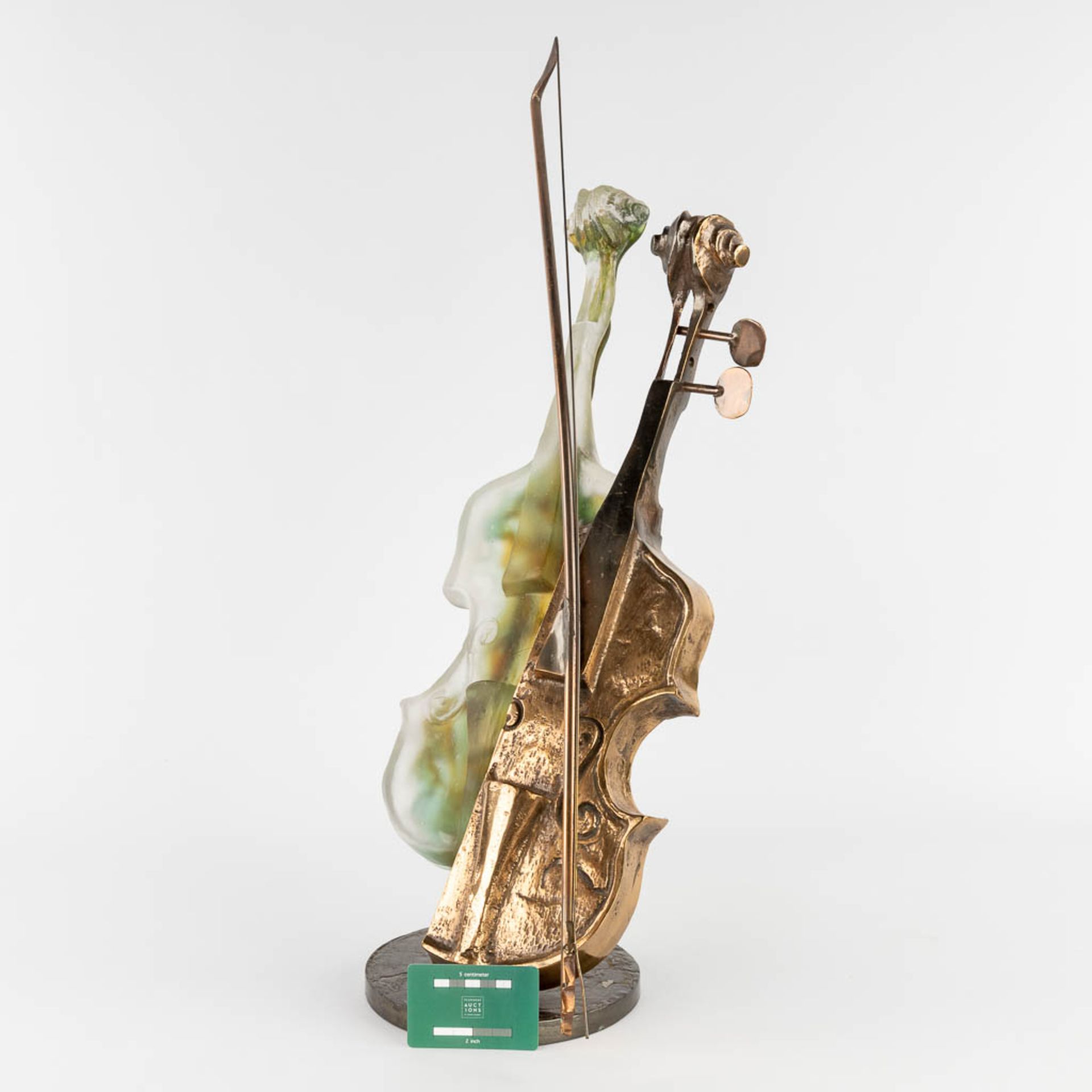 Yves LOHE (1947) 'Violin' bronze and glass. (L:26 x W:40 x H:72 cm) - Image 2 of 13