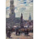 Armand JAMAR (1870-1946) 'Bruges' oil on canvas. (W:36 x H:50 cm)