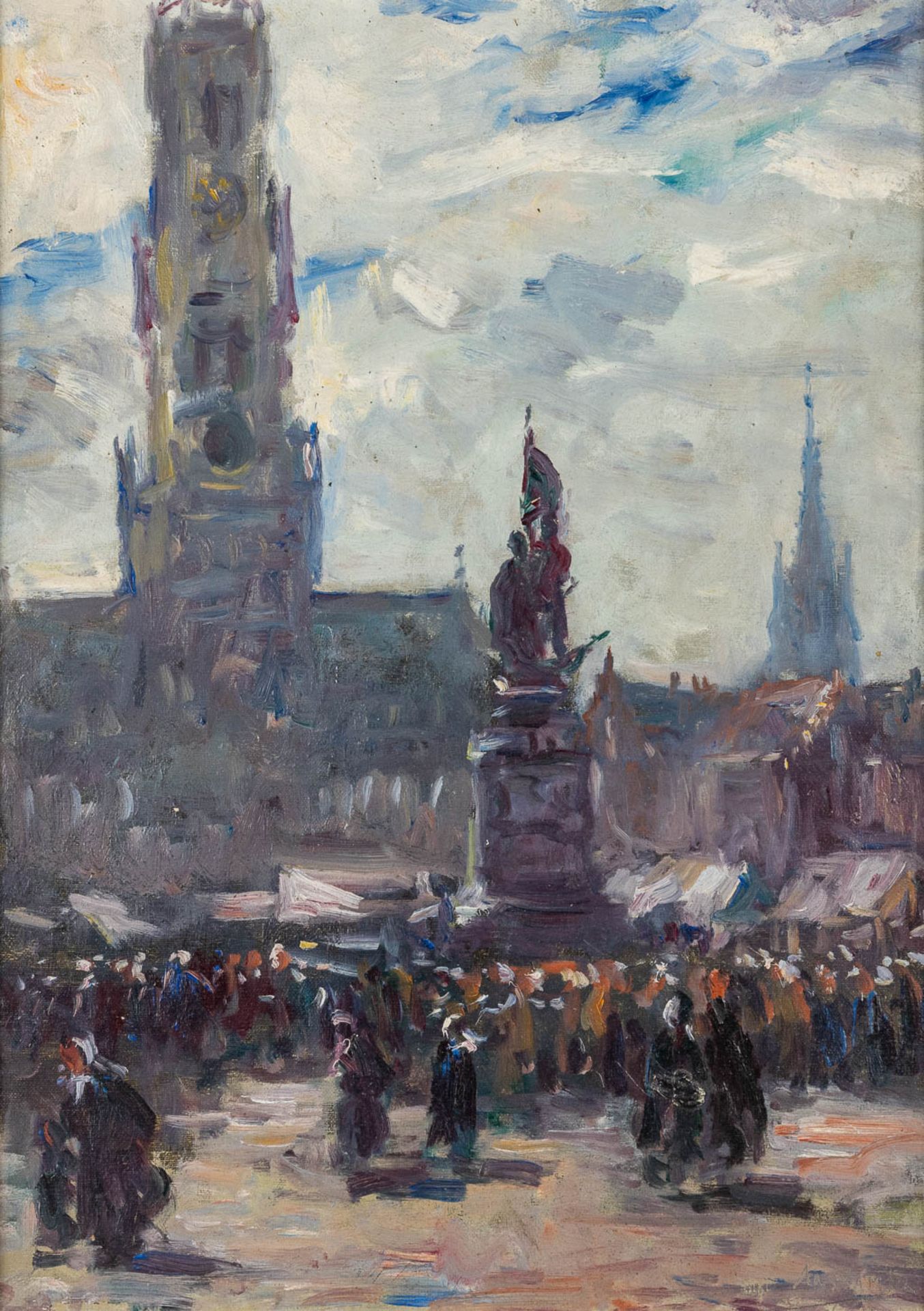 Armand JAMAR (1870-1946) 'Bruges' oil on canvas. (W:36 x H:50 cm)