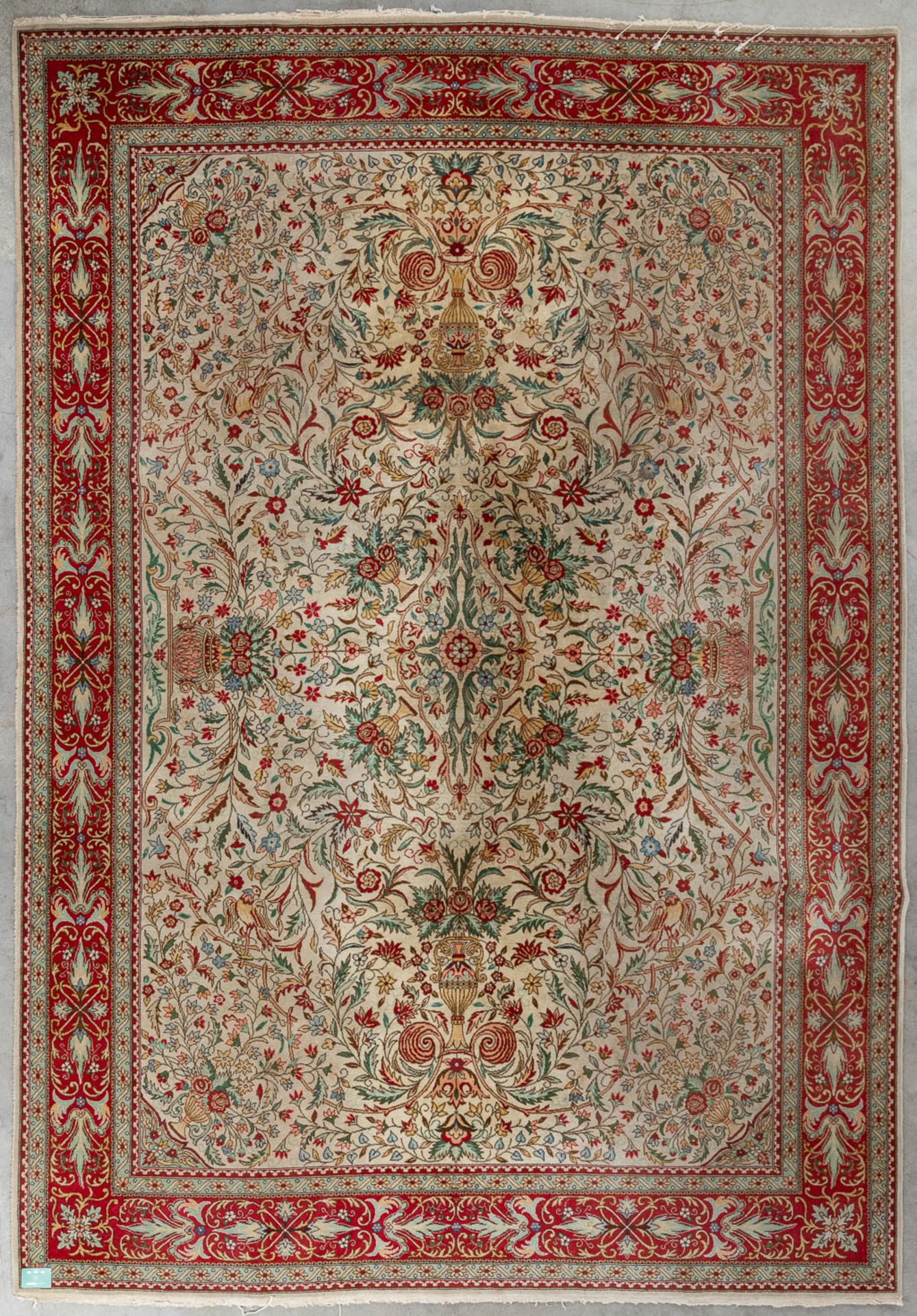 An Oriental hand-made carpet, Tabriz. (D:354 x W:254 cm) - Image 2 of 12