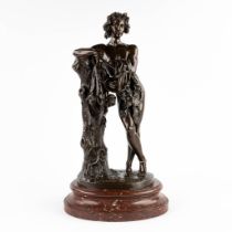 Théodore COINCHON (1814-1881) 'Baco' patinated bronze. Susse Frères, 1856. (D:19 x W:24 x H:54 cm)