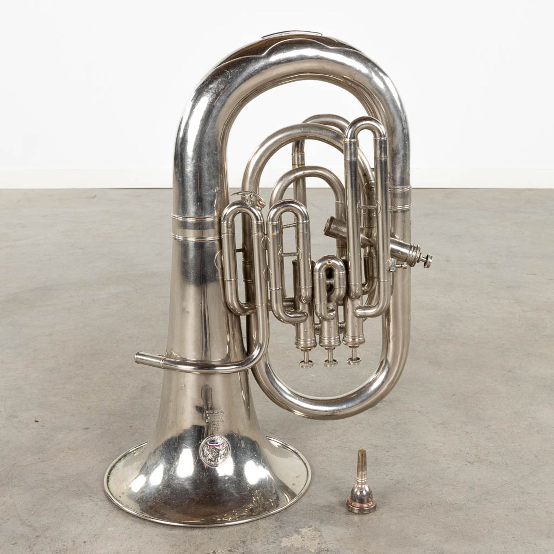 A Brass Tuba, Musical Instrument. The Netherlands, 20th C. (D:47 x W:65 x H:33 cm) - Image 3 of 12