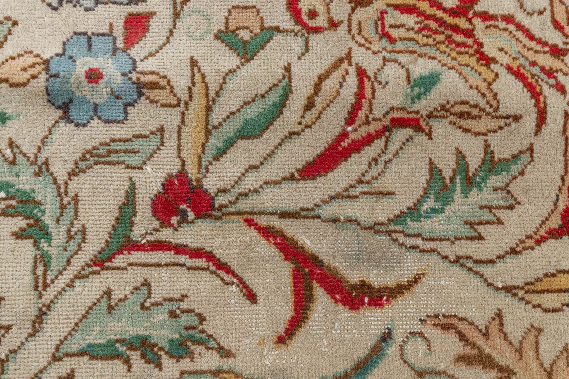 An Oriental hand-made carpet, Tabriz. (D:354 x W:254 cm) - Image 9 of 12