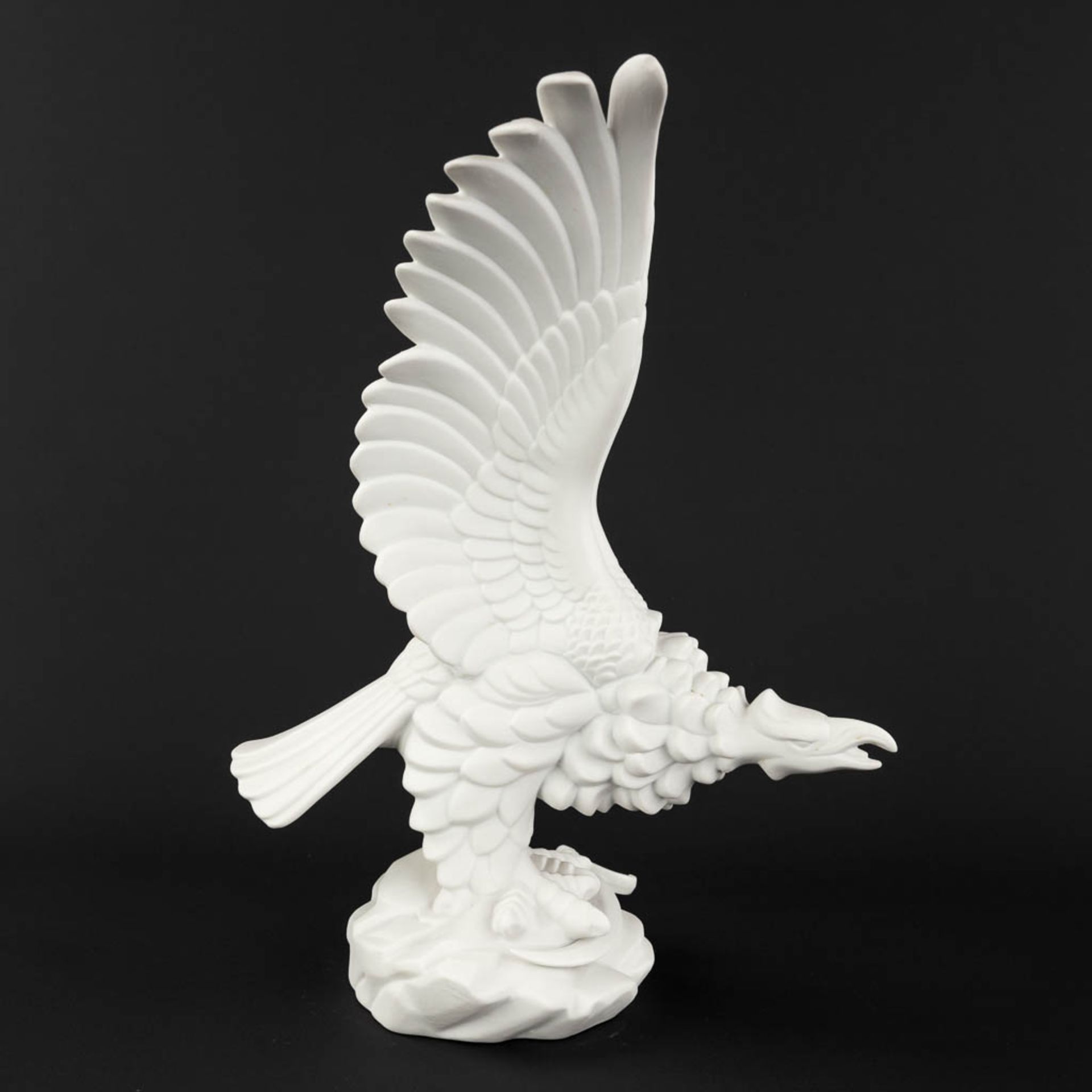 Herend, an eagle with sword figurine, bisque porcelain. (D:24 x W:23,5 x H:33 cm) - Image 6 of 10