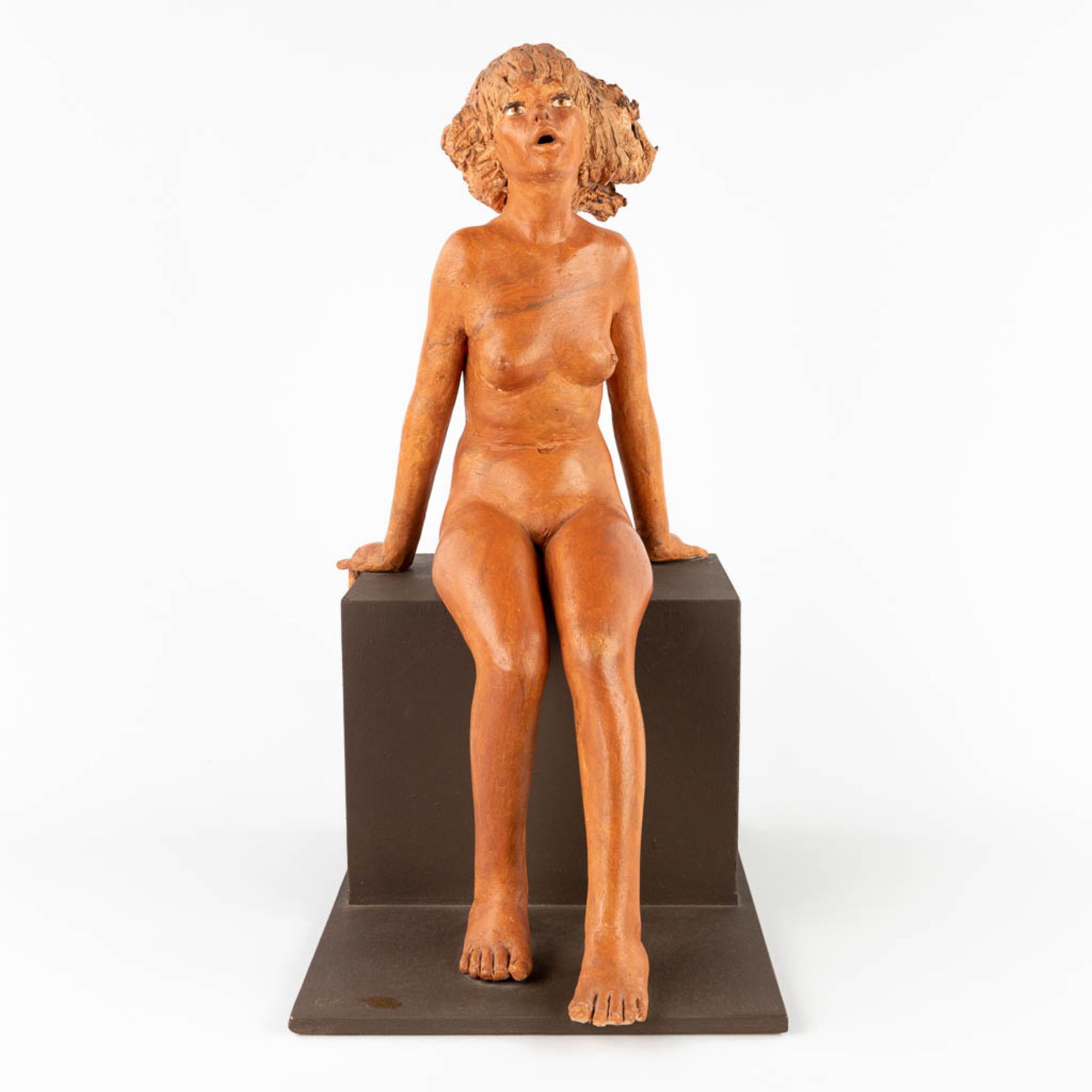 Jan DUMORTIER (XX) 'Seated Lady' terracotta (D:39 x W:26 x H:54 cm) - Bild 3 aus 15