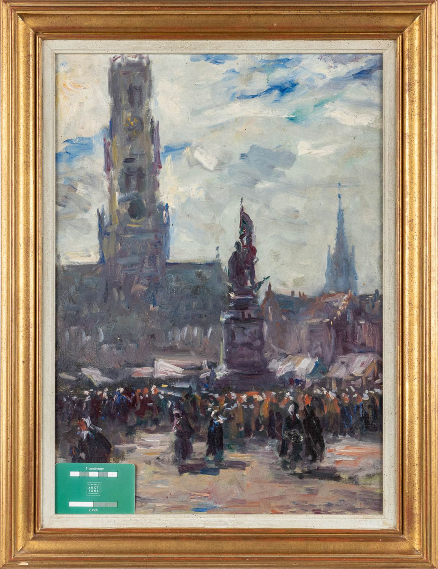 Armand JAMAR (1870-1946) 'Bruges' oil on canvas. (W:36 x H:50 cm) - Image 2 of 9