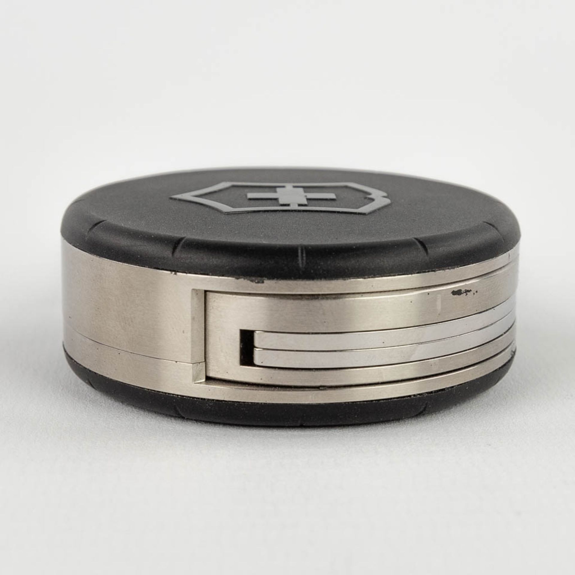 Victorinox, a travel alarm clock in the original box. Limited edition, 2010. (W:5,6 cm) - Image 12 of 16