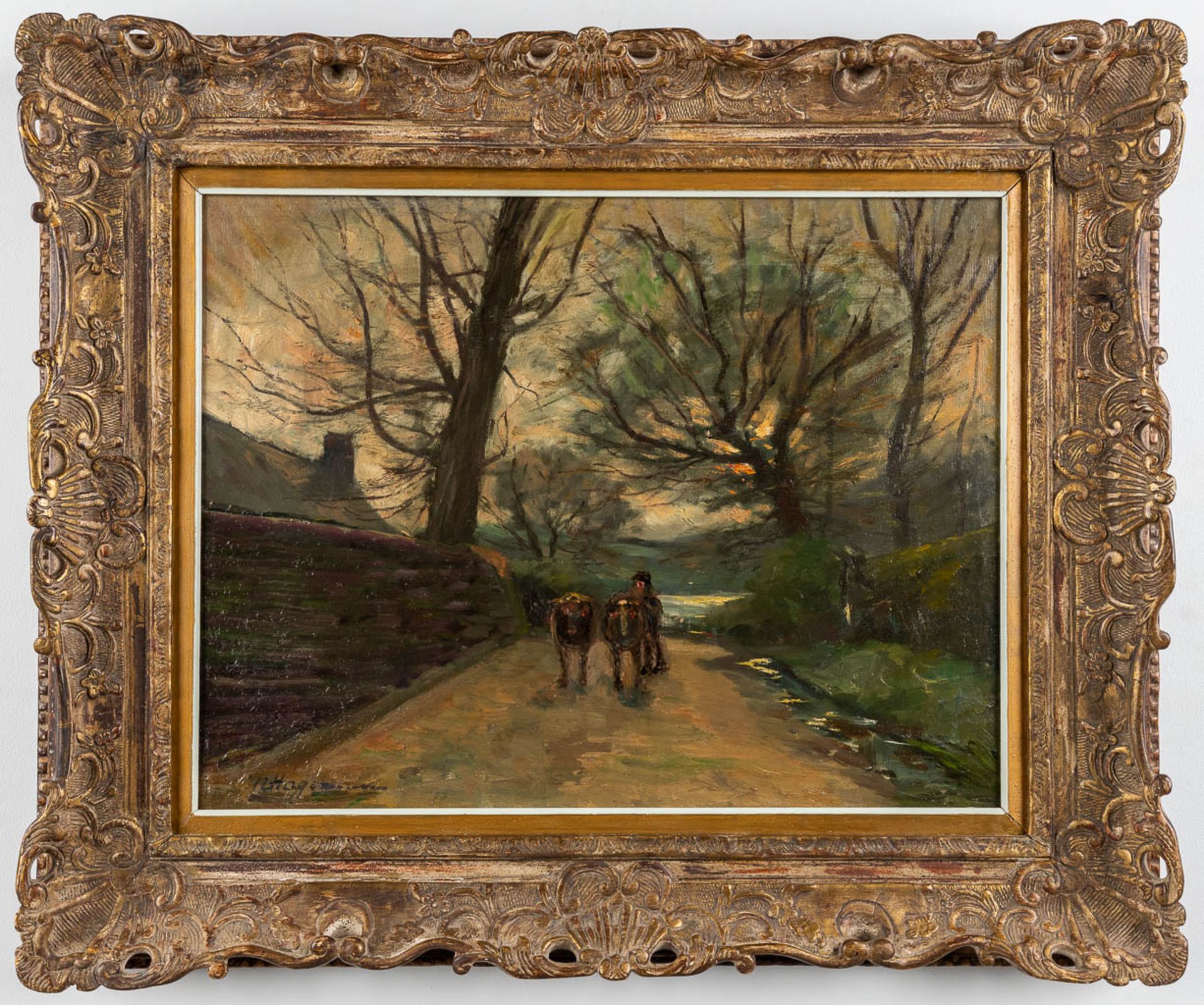 Maurice HAGEMANS (1852-1917) 'The Road' oil on canvas. (W:66 x H:50 cm) - Bild 3 aus 7