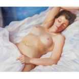 Charles QUONIAM (1905-1976) 'Reclined Nude' oil on canvas. (W:73 x H:61 cm)