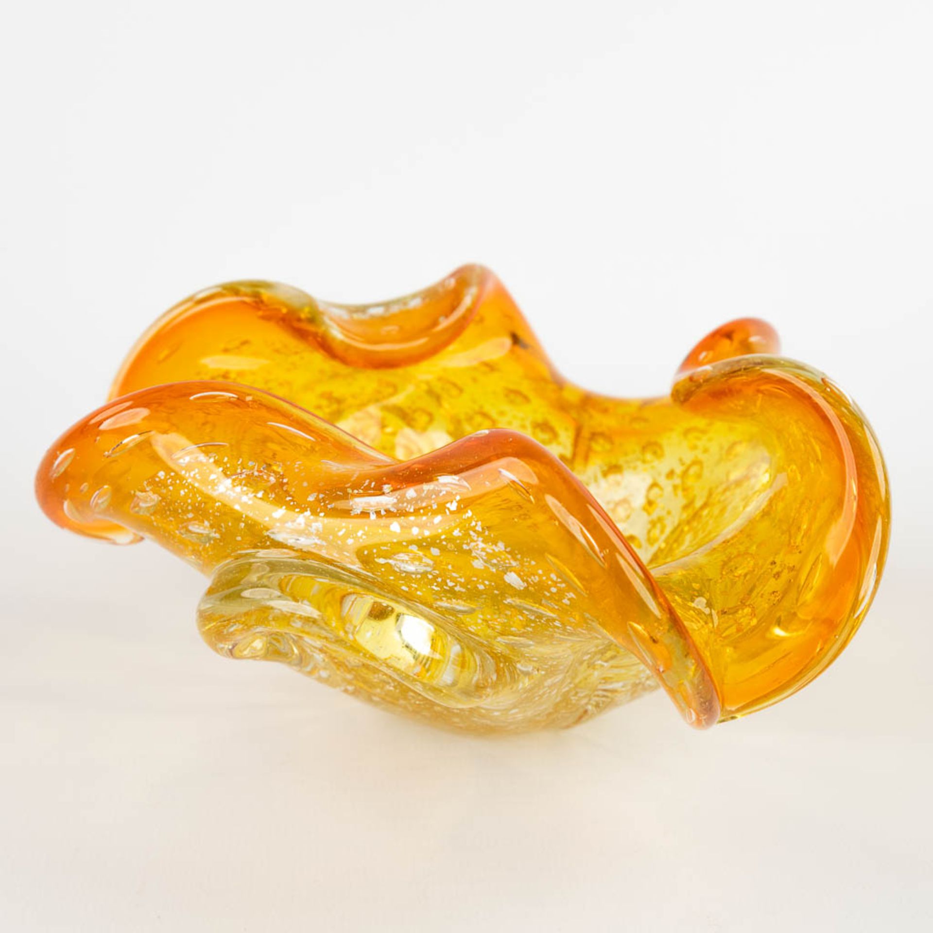 Two pieces of art glass, Sea shell and a bowl, Murano, Italy. (D:23 x W:34 x H:9,5 cm) - Bild 12 aus 14