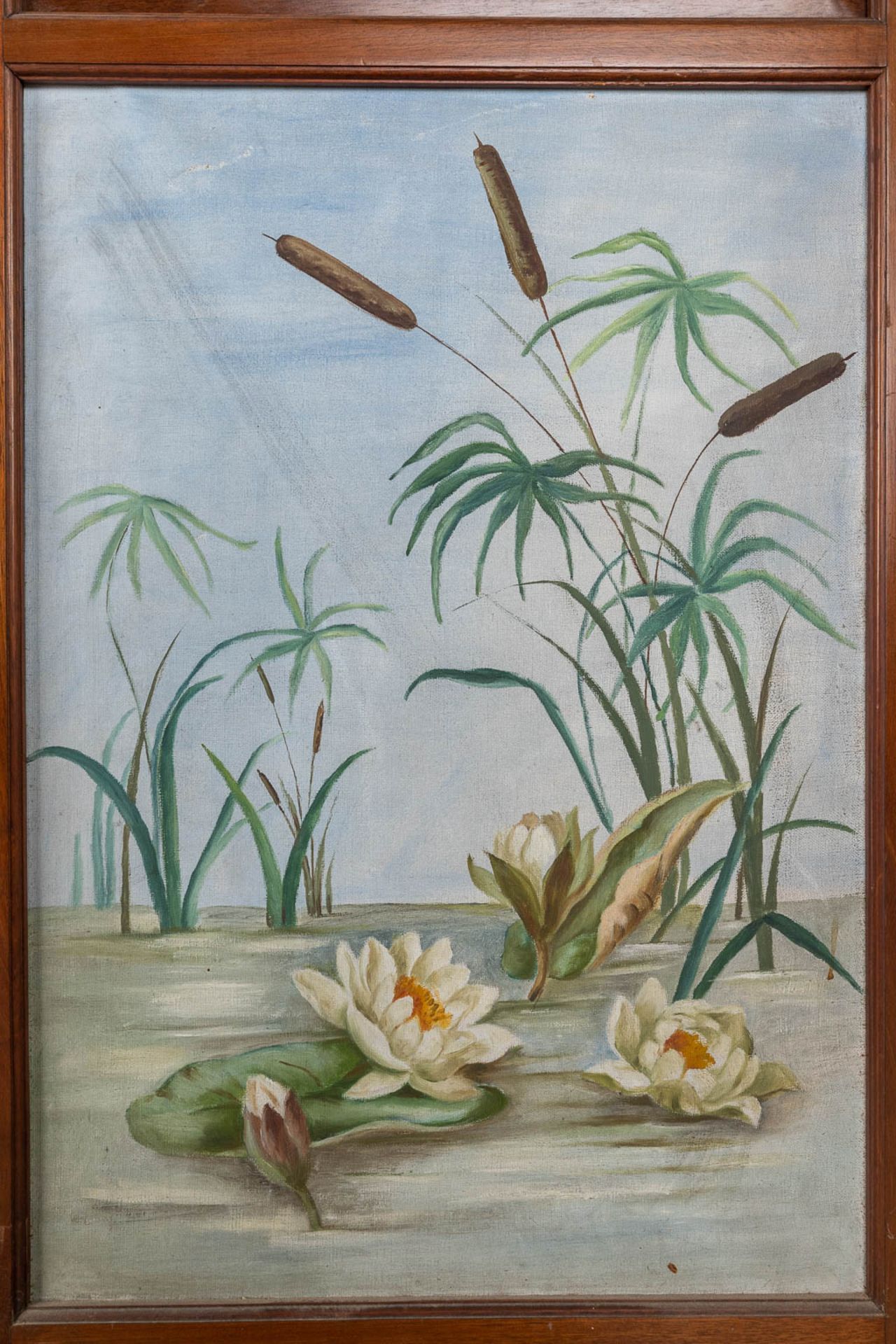 A room divider with painting and &quot;pêle mêle&quot; oil on canvas. (D:180 x W:143 cm) - Image 5 of 10